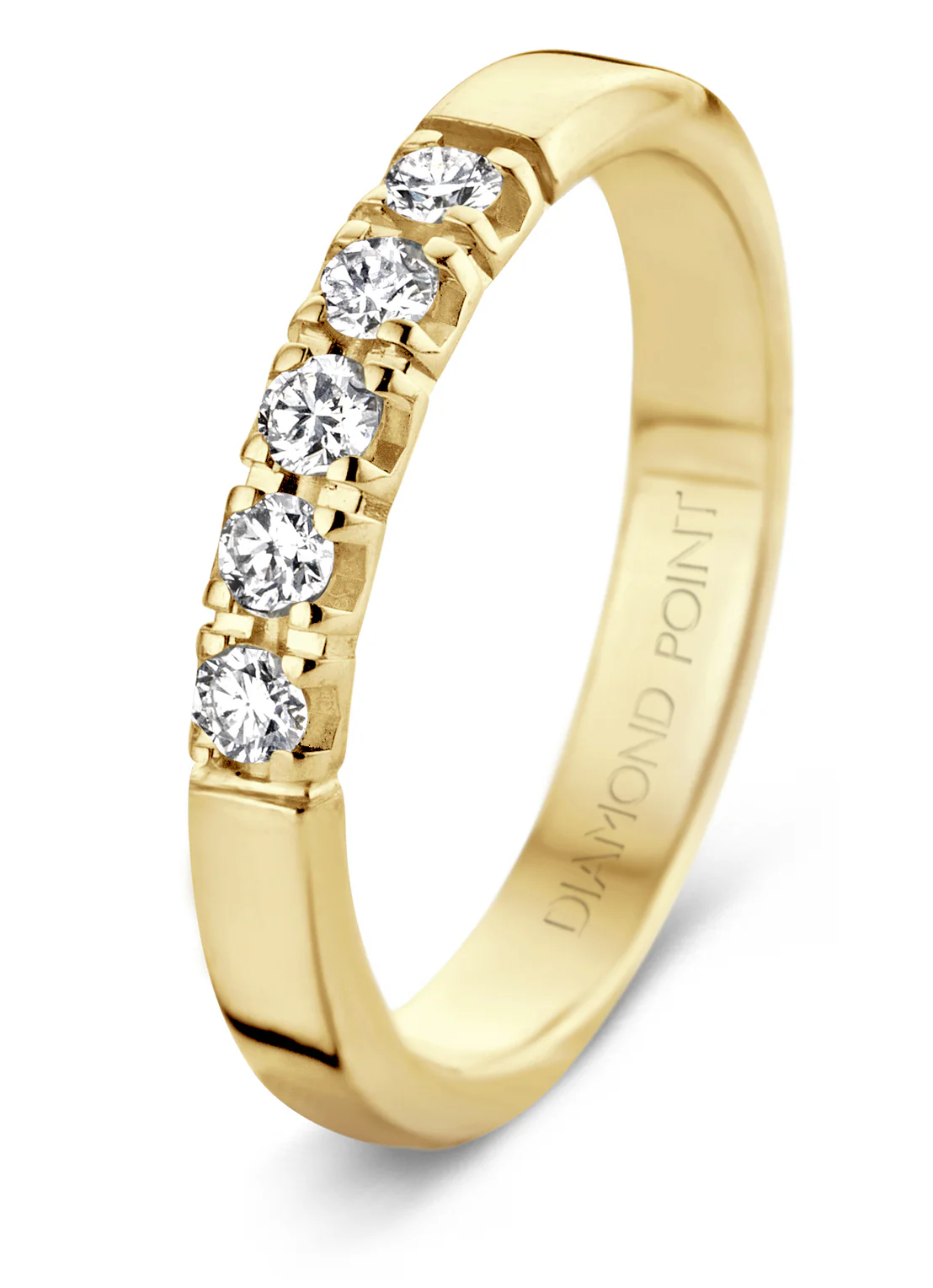 Geelgouden alliance ring, 0.80 ct diamant, Groeibriljant