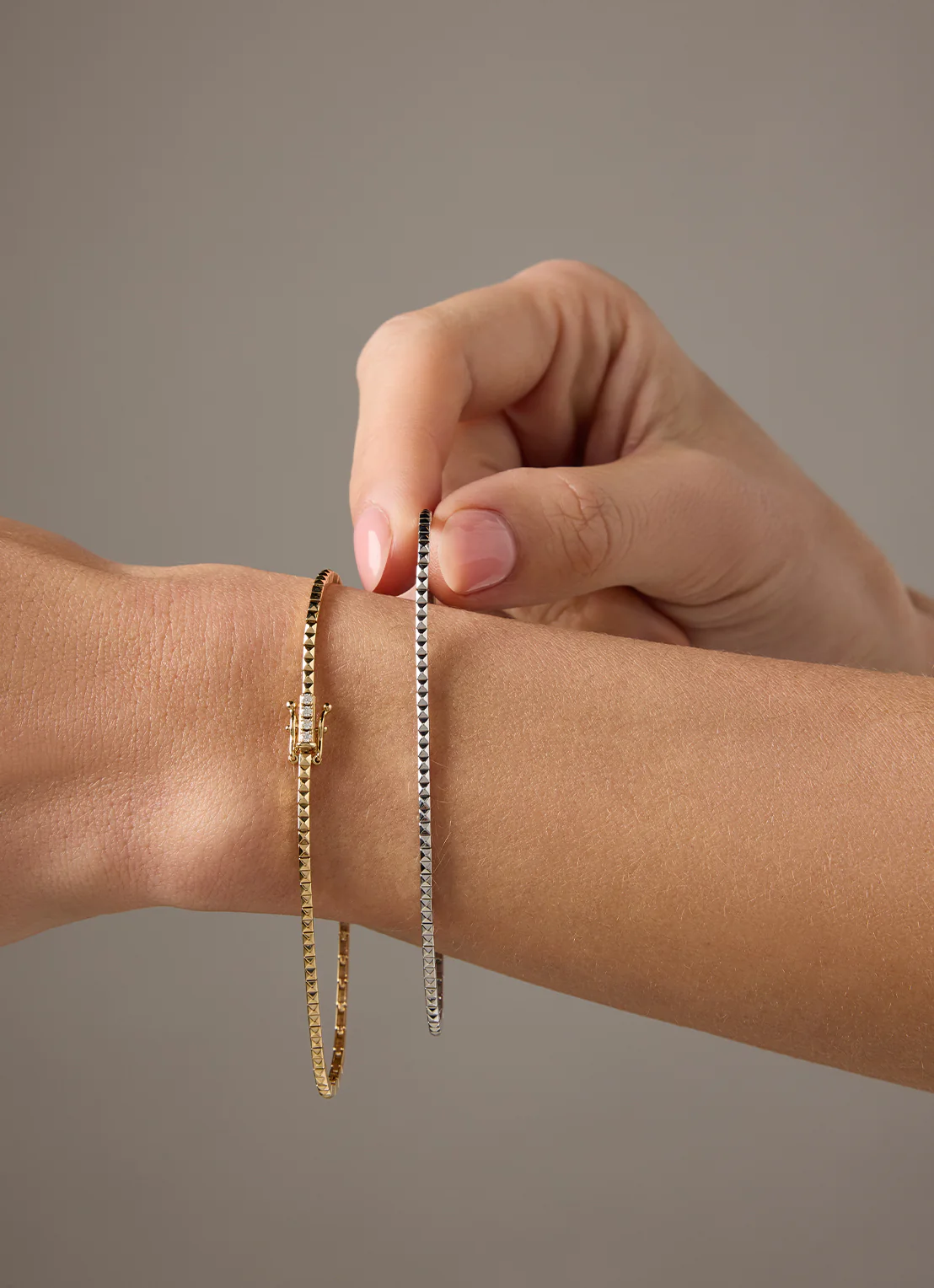 Geelgouden armband, 0.04 ct diamant, Ensemble - Image 2