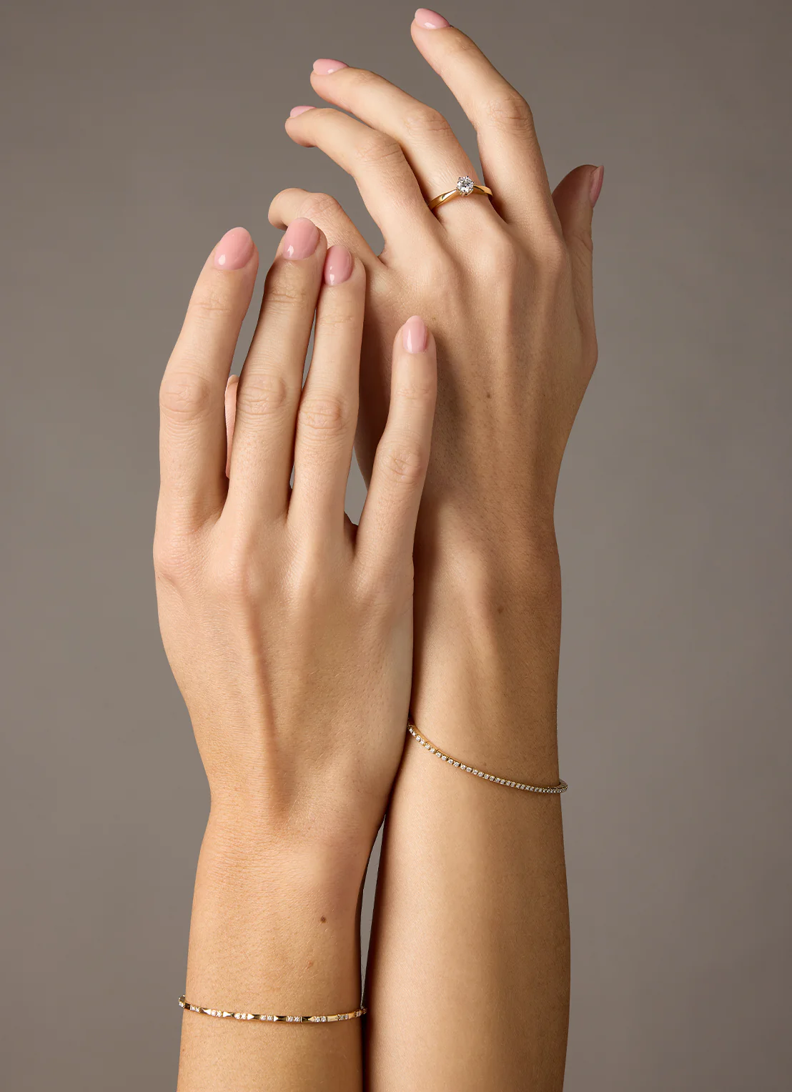 Geelgouden armband, 0.32 ct diamant, Ensemble - Image 4