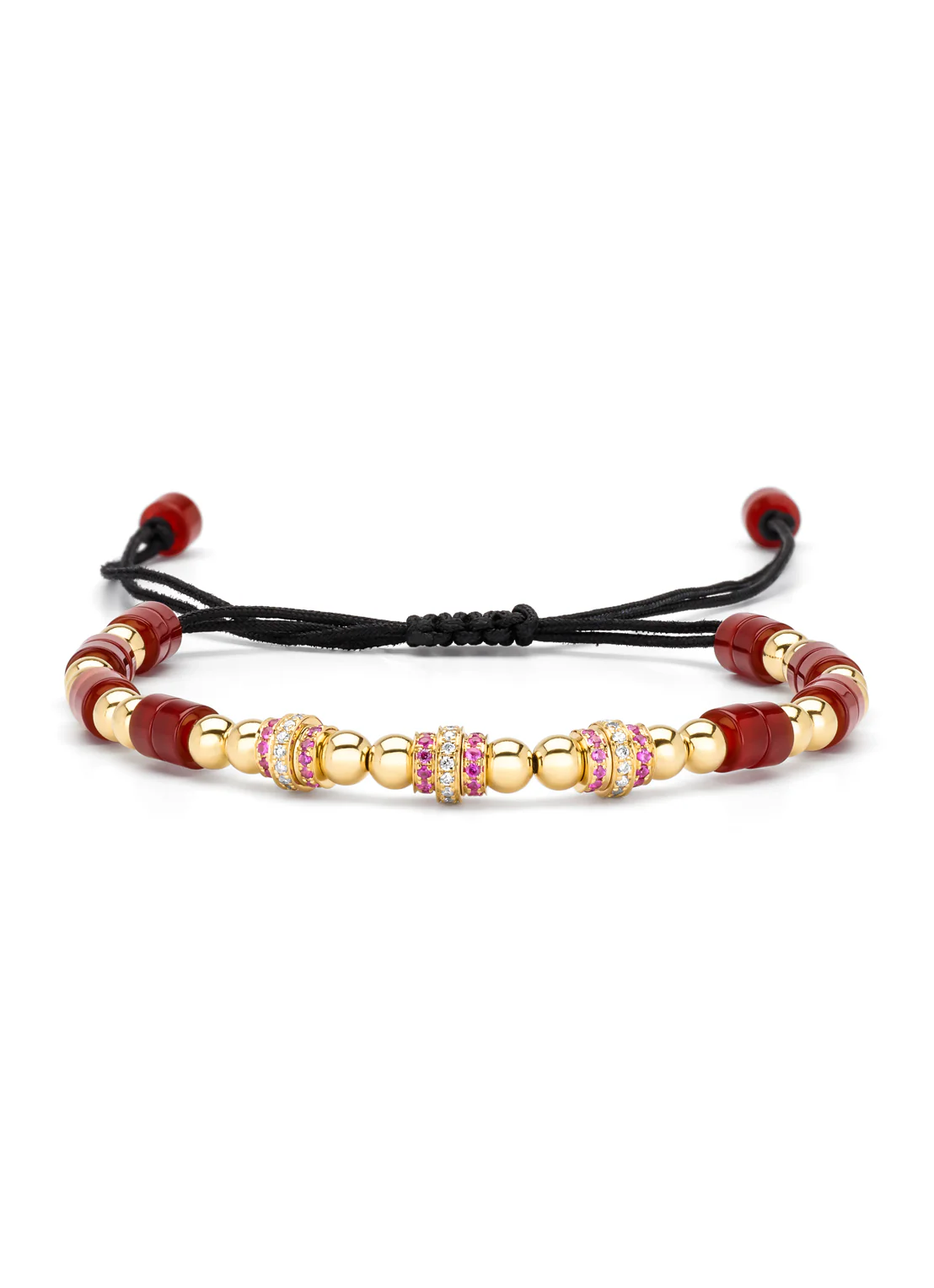 Geelgouden armband, 10.62 ct agaat, Ensemble