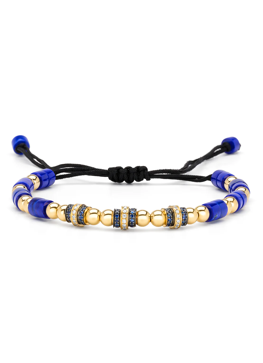 Geelgouden armband, 12.60 ct lapis, Ensemble