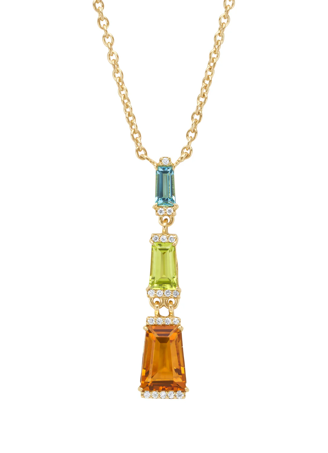 Geelgouden collier, 0.73 ct citrien, Gallery - Image 4
