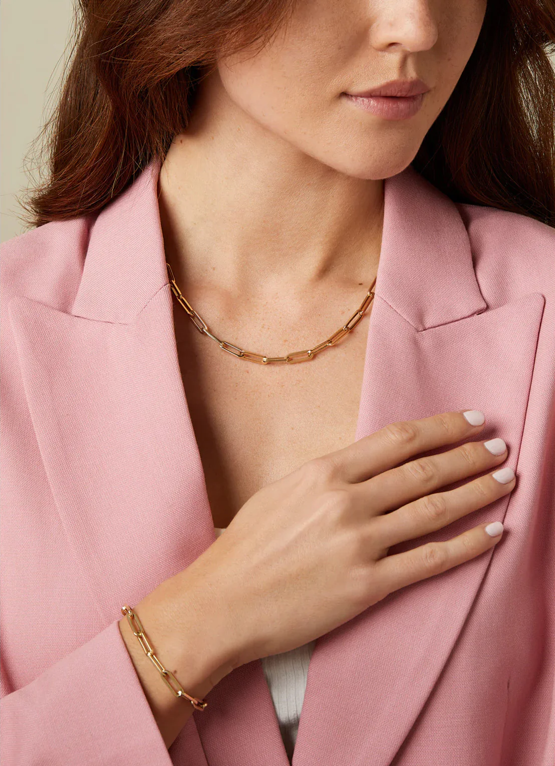 Geelgouden collier Closed Forever 45 cm - Image 2