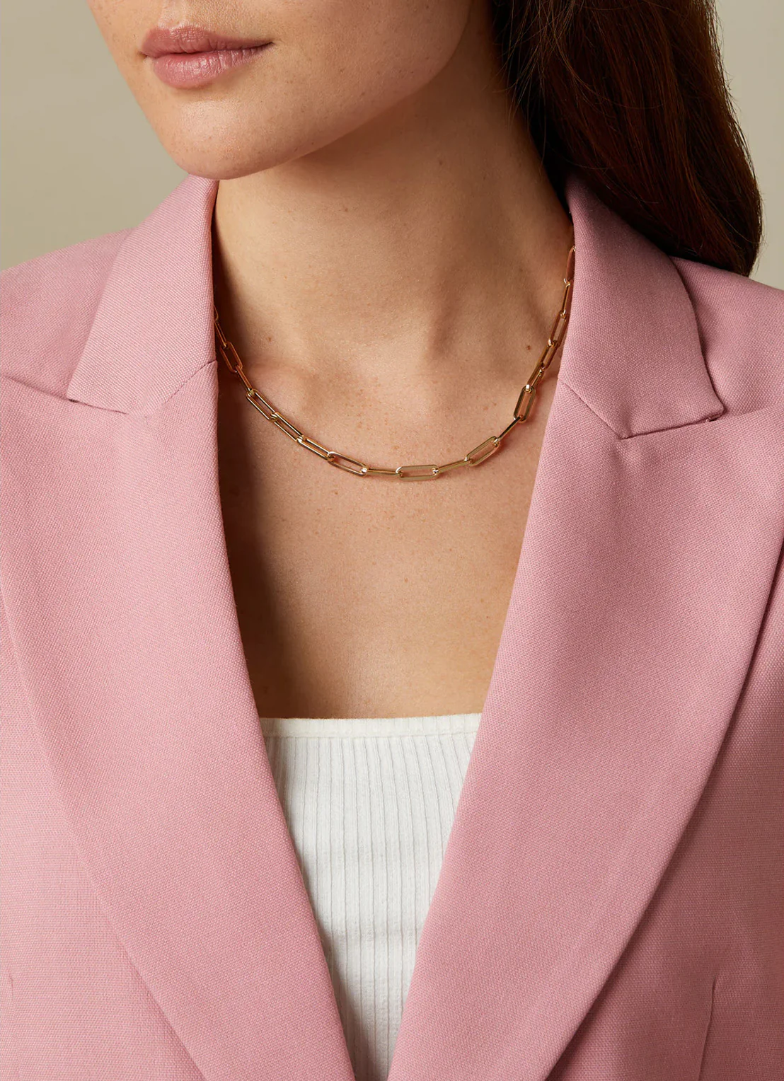 Geelgouden collier Closed Forever 45 cm - Image 3
