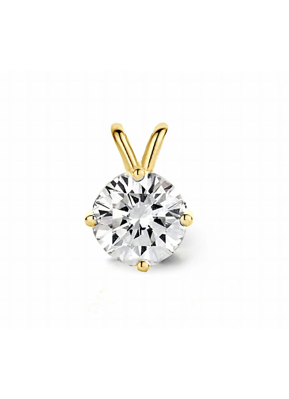Geelgouden hanger, 0.53 ct diamant, Groeibriljant