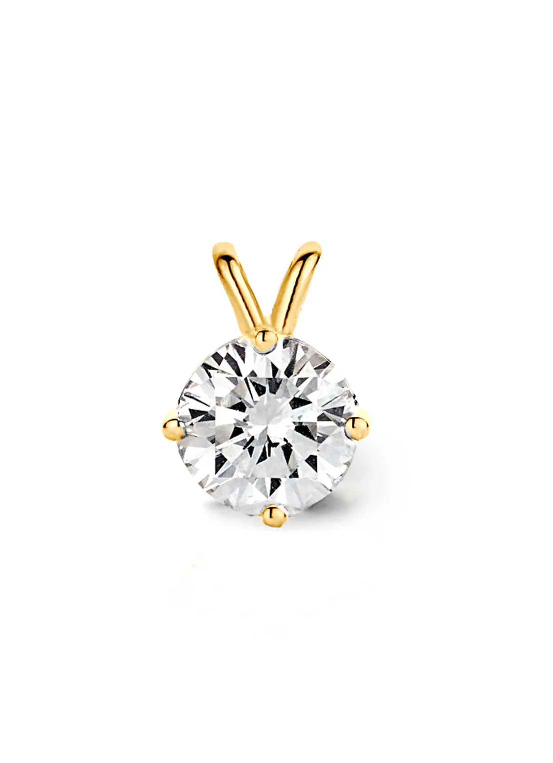Geelgouden hanger, 0.71 ct diamant, Groeibriljant - Image 2