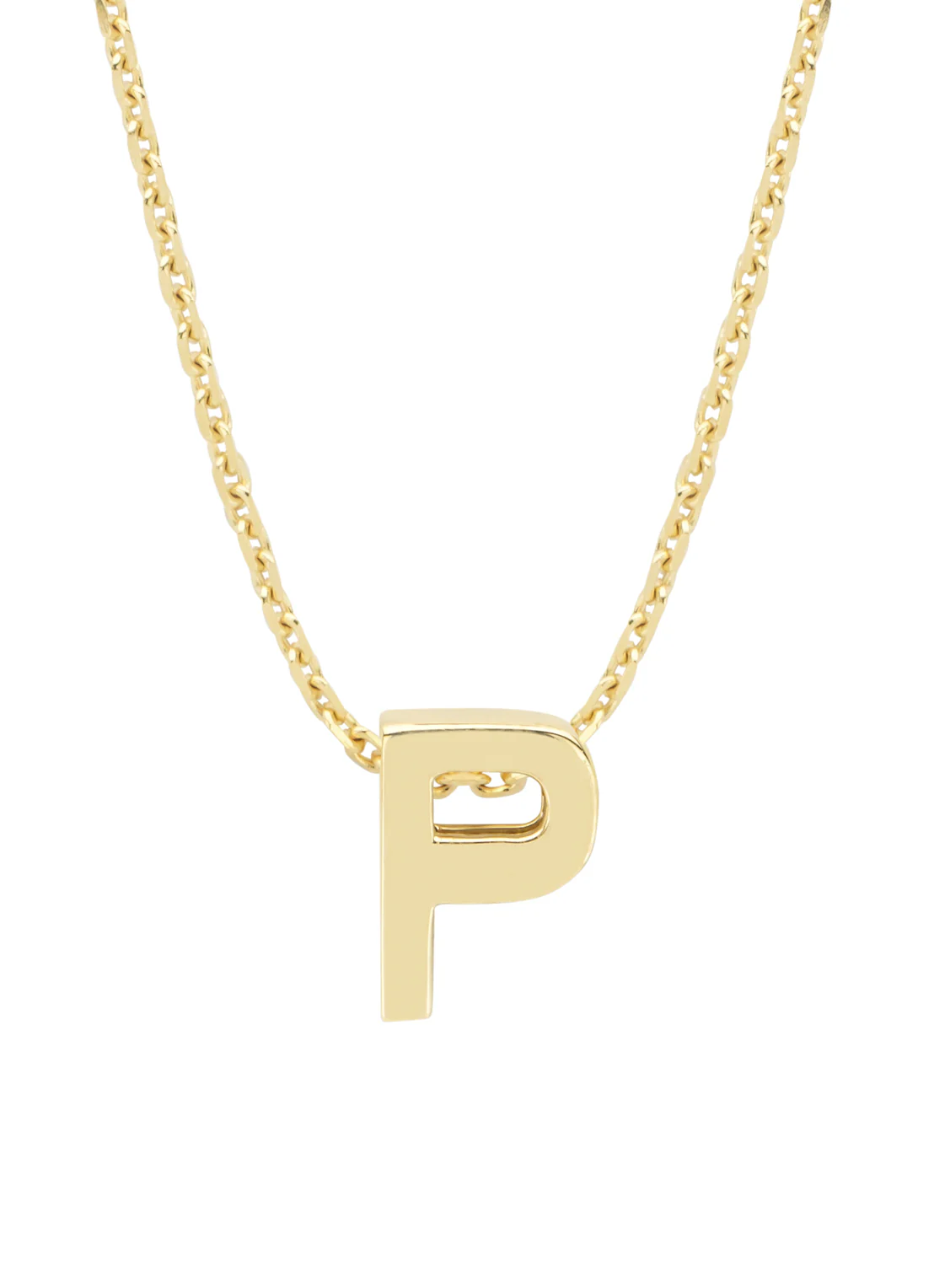 Geelgouden hanger P, Alphabet