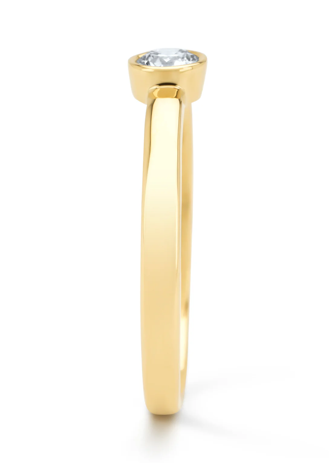 Geelgouden ring, 0.20 ct diamant, Hearts & Arrows - Image 5