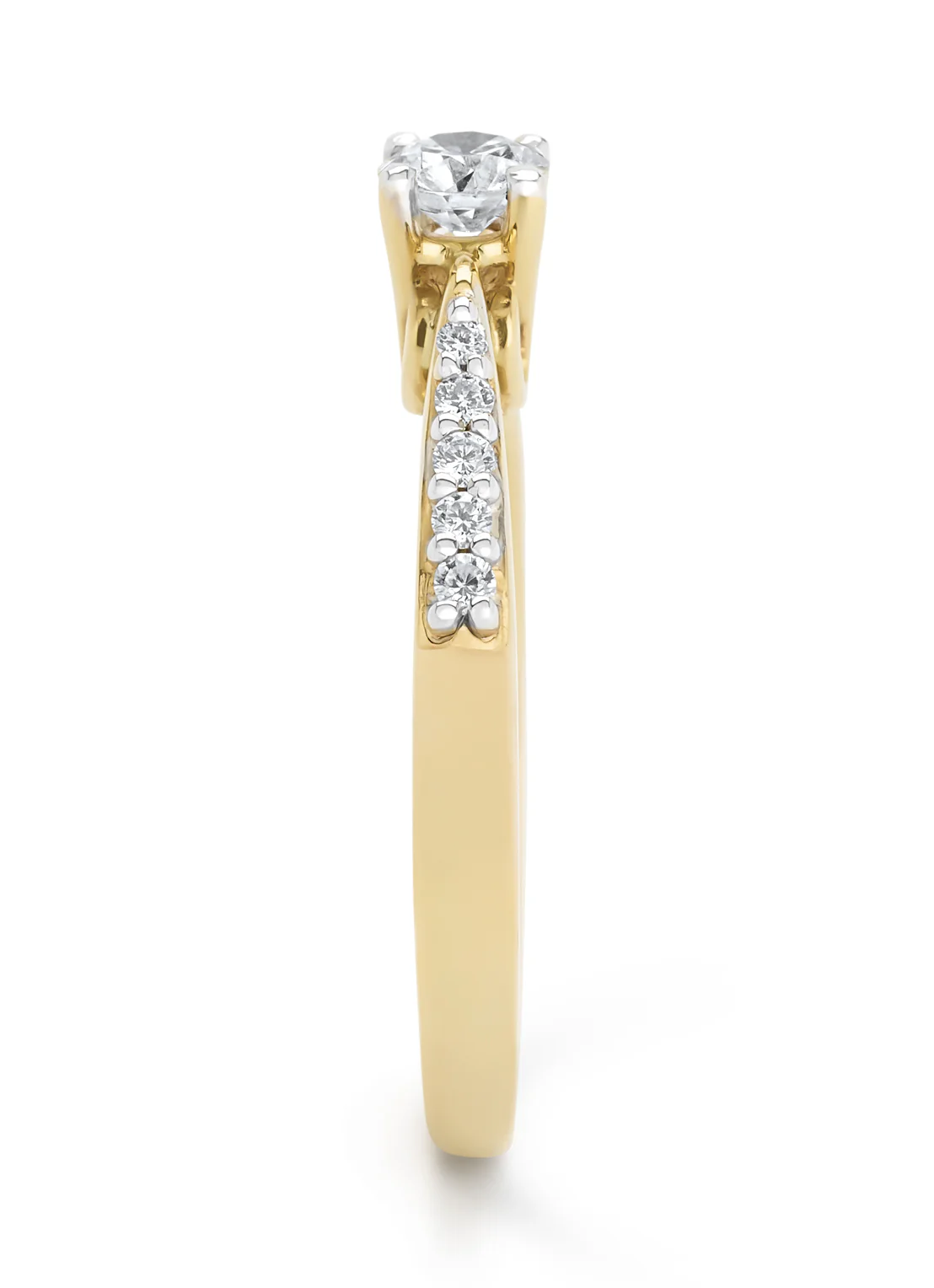 Geelgouden ring, 0.35 ct diamant, Hearts & Arrows - Image 4