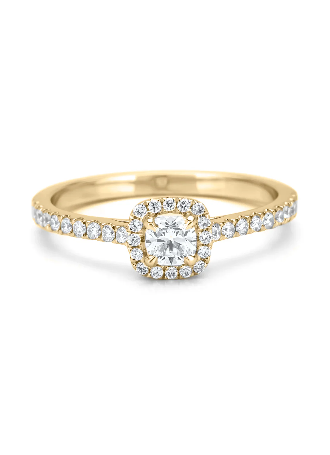 Geelgouden ring, 0.49 ct diamant, Hearts & Arrows - Image 3