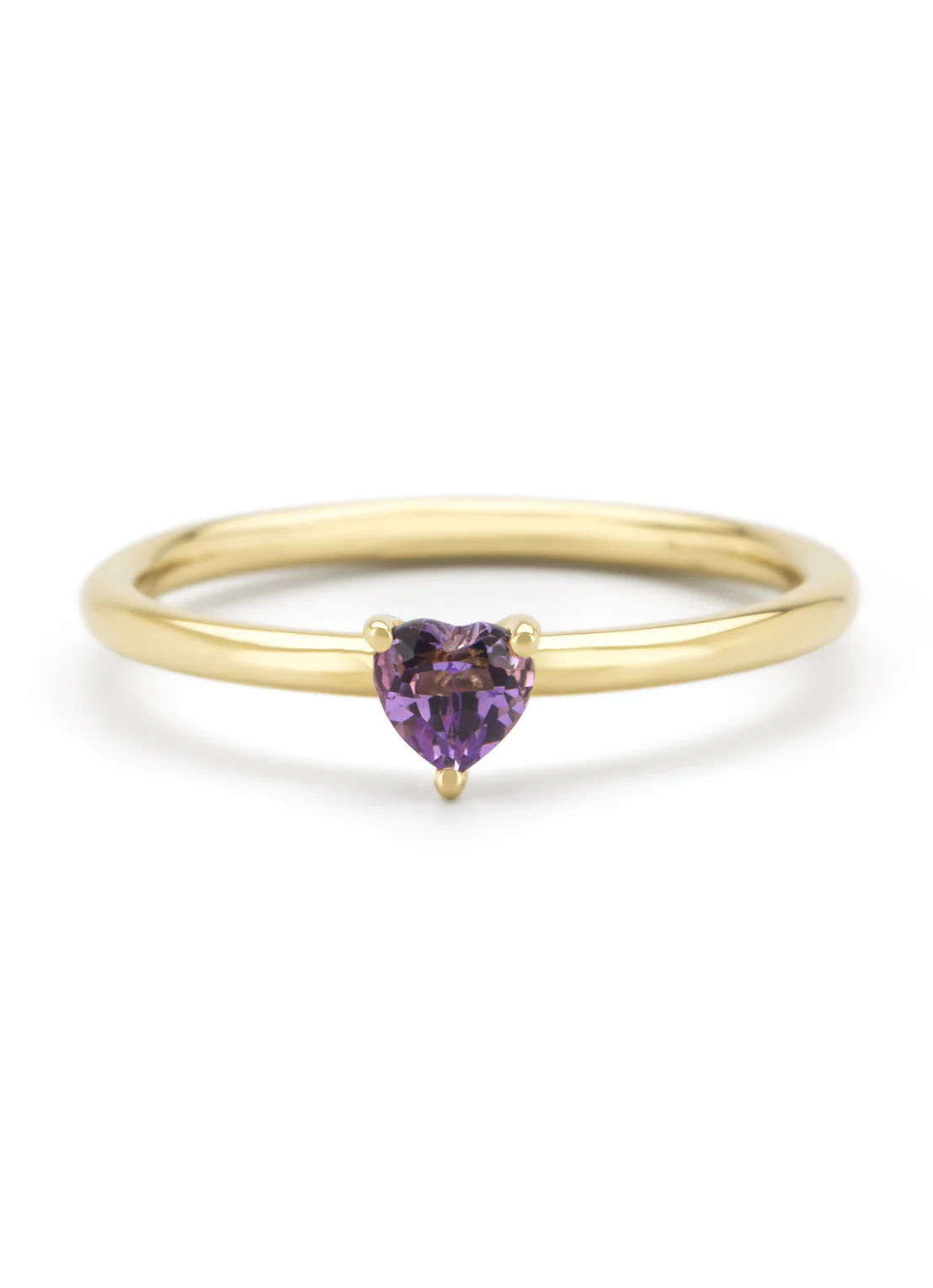 Geelgouden ring, 0.21 ct paarse amethist, Joy - Image 3