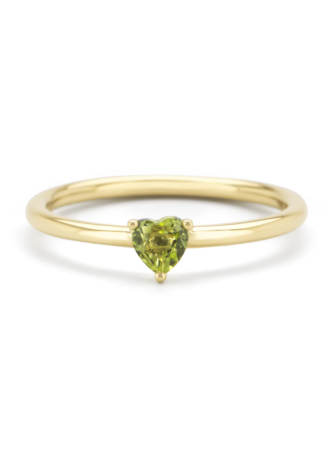 Geelgouden ring, 0.26 ct peridoot, Joy - Image 3