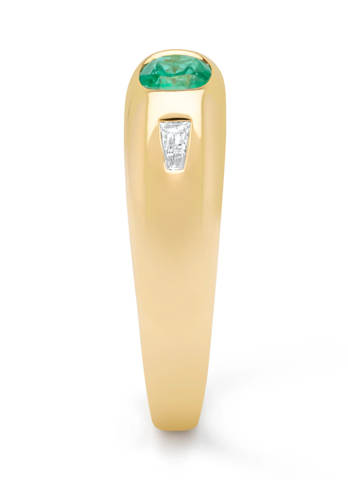 Geelgouden ring, 0.44 ct smaragd, BOLD - Image 5