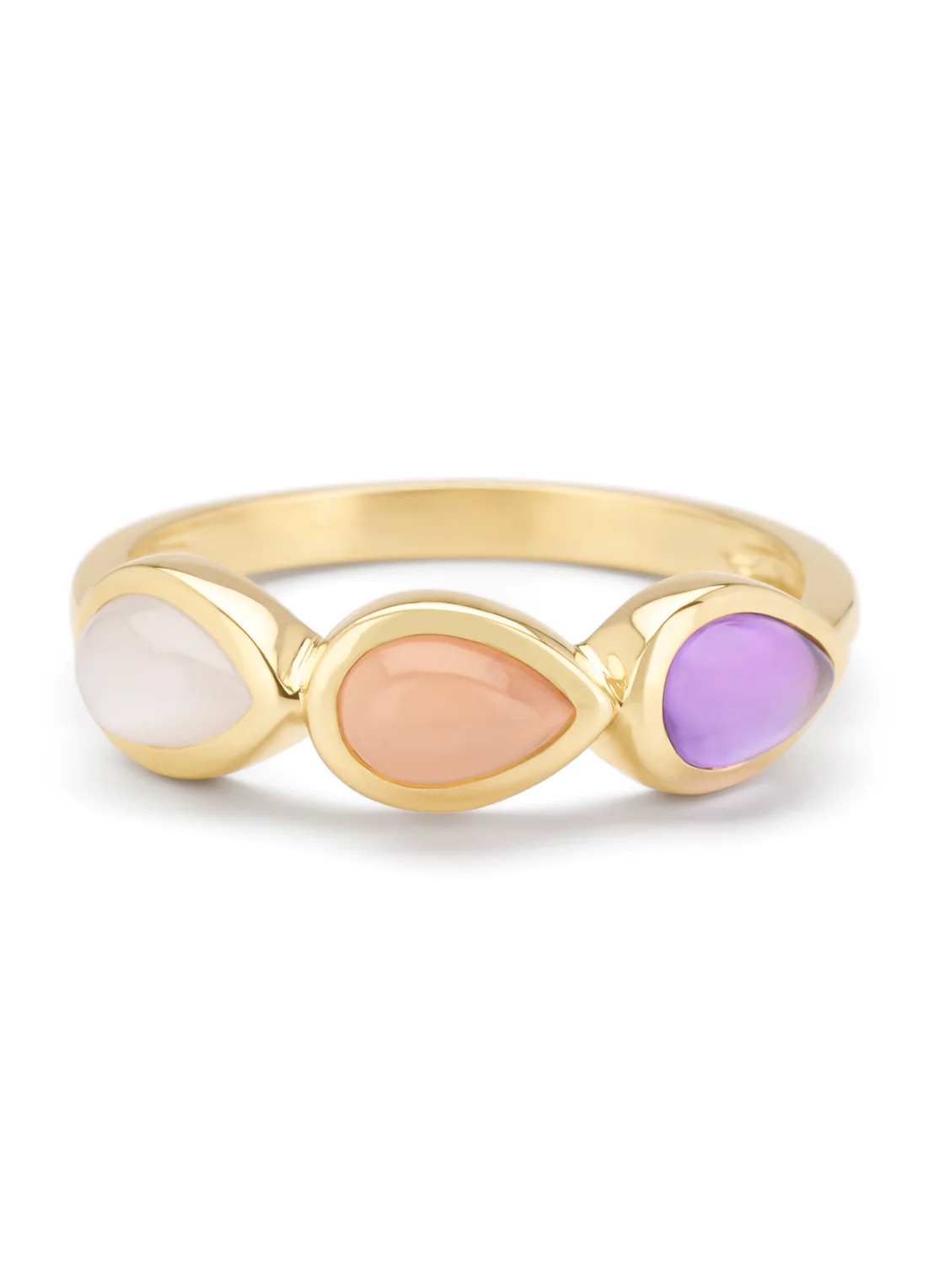 Geelgouden ring, 0.47 ct kwarts, Little Drops - Image 2