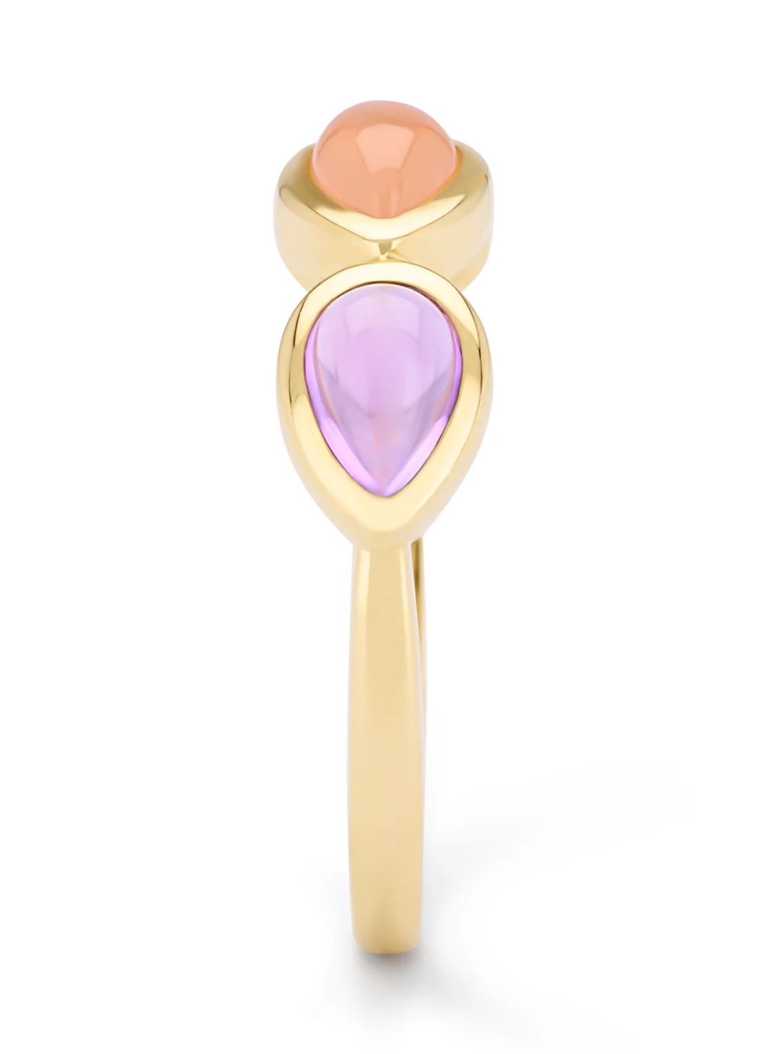 Geelgouden ring, 0.47 ct kwarts, Little Drops - Image 3
