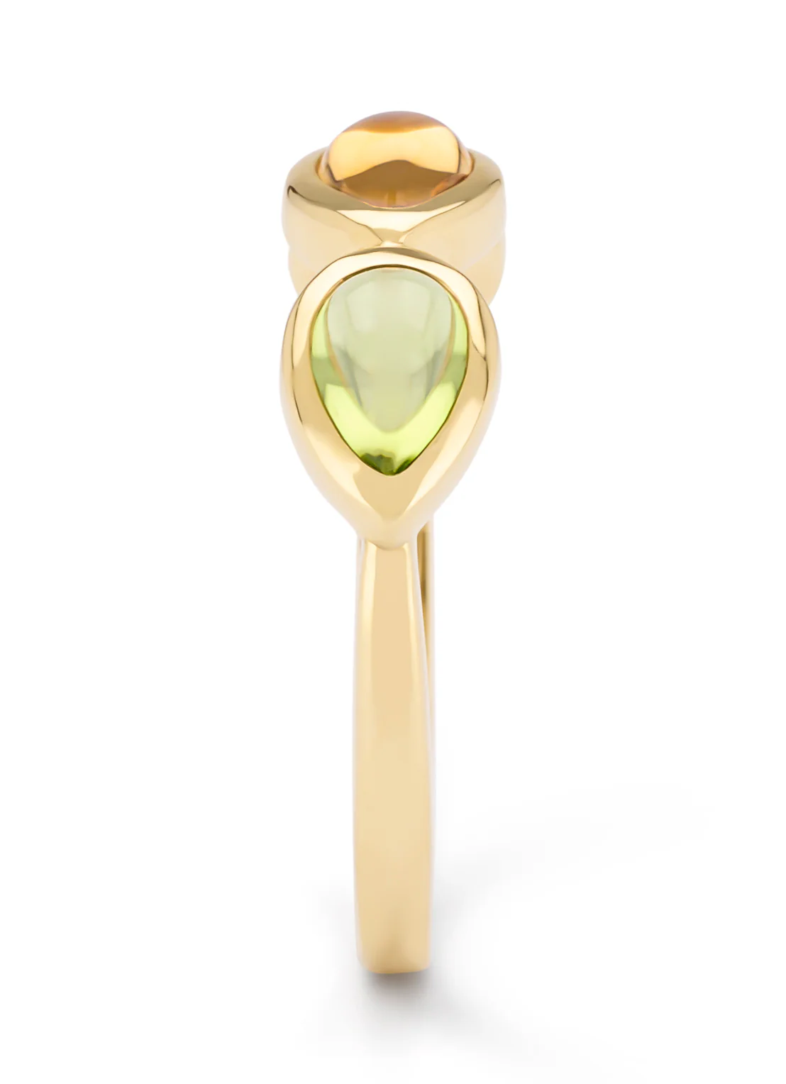 Geelgouden ring, 0.47 ct kwarts, Little Drops - Image 4