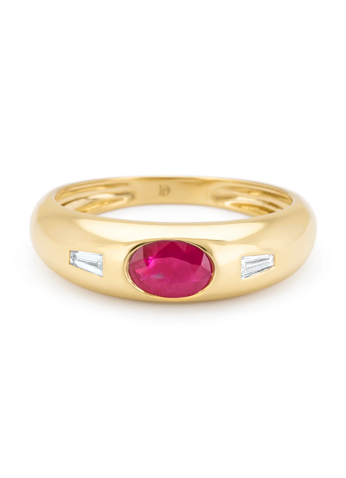 Geelgouden ring, 0.56 ct robijn, BOLD - Image 4