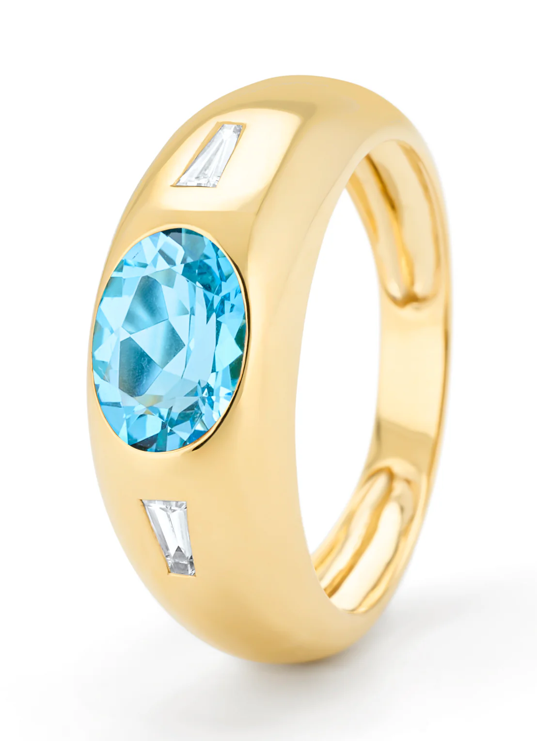 Geelgouden ring, 1.42 ct topaas, BOLD