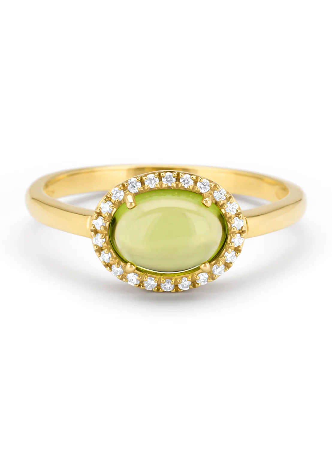 Geelgouden ring, 1.60 ct peridoot, Little Drops - Image 3