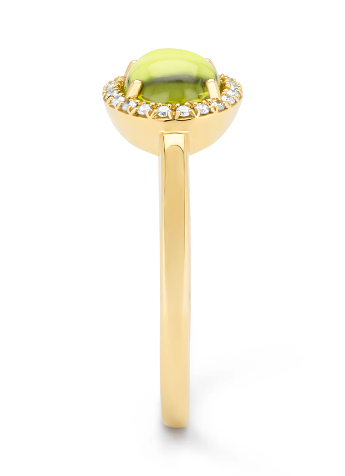 Geelgouden ring, 1.60 ct peridoot, Little Drops - Image 4