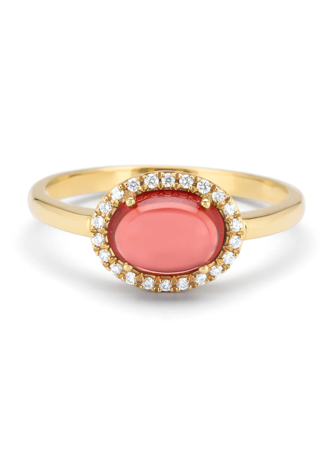 Geelgouden ring, 1.63 ct granaat, Little Drops - Image 4