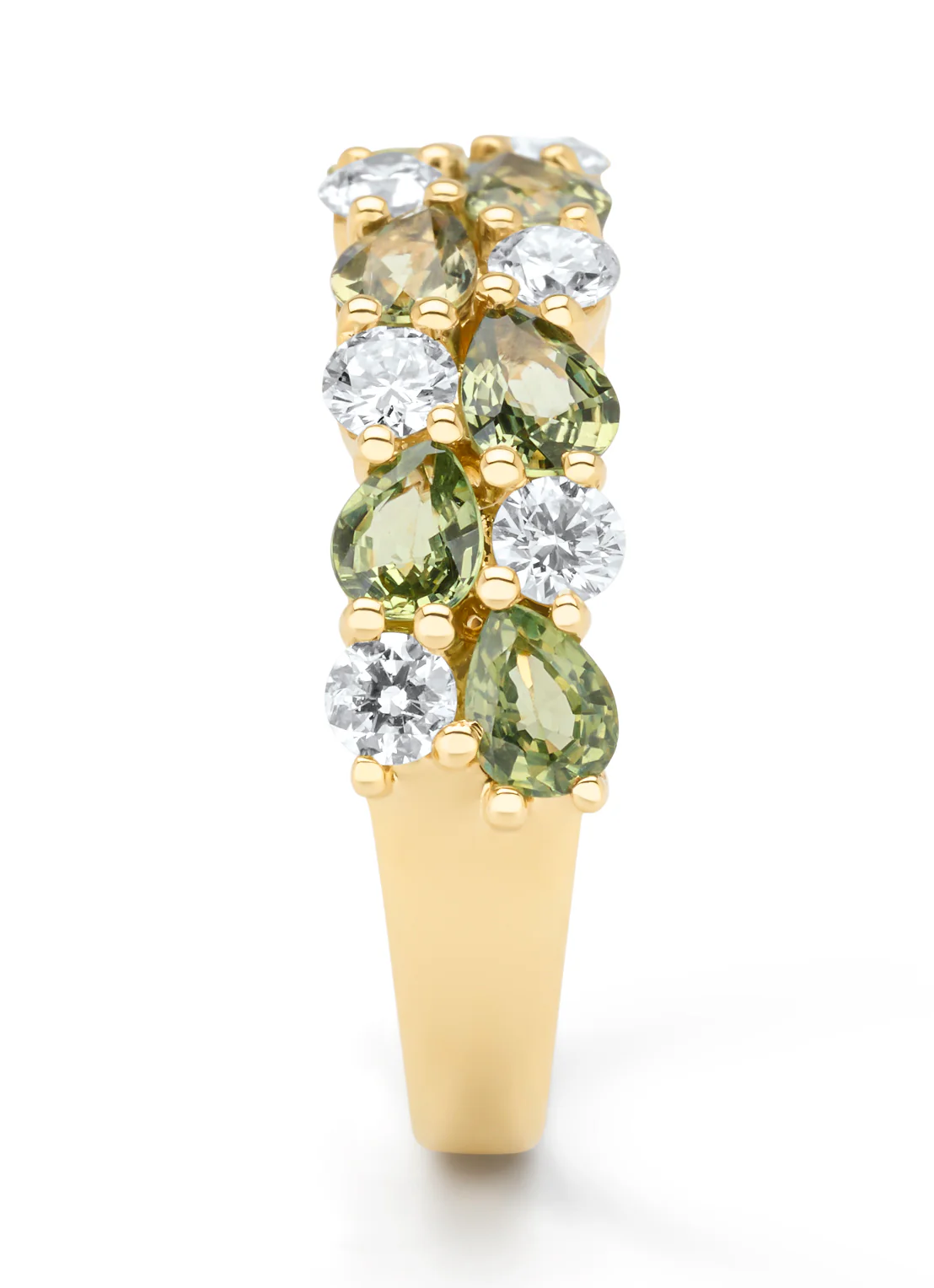 Geelgouden ring, 1.65 ct groene saffier, Eden - Image 4
