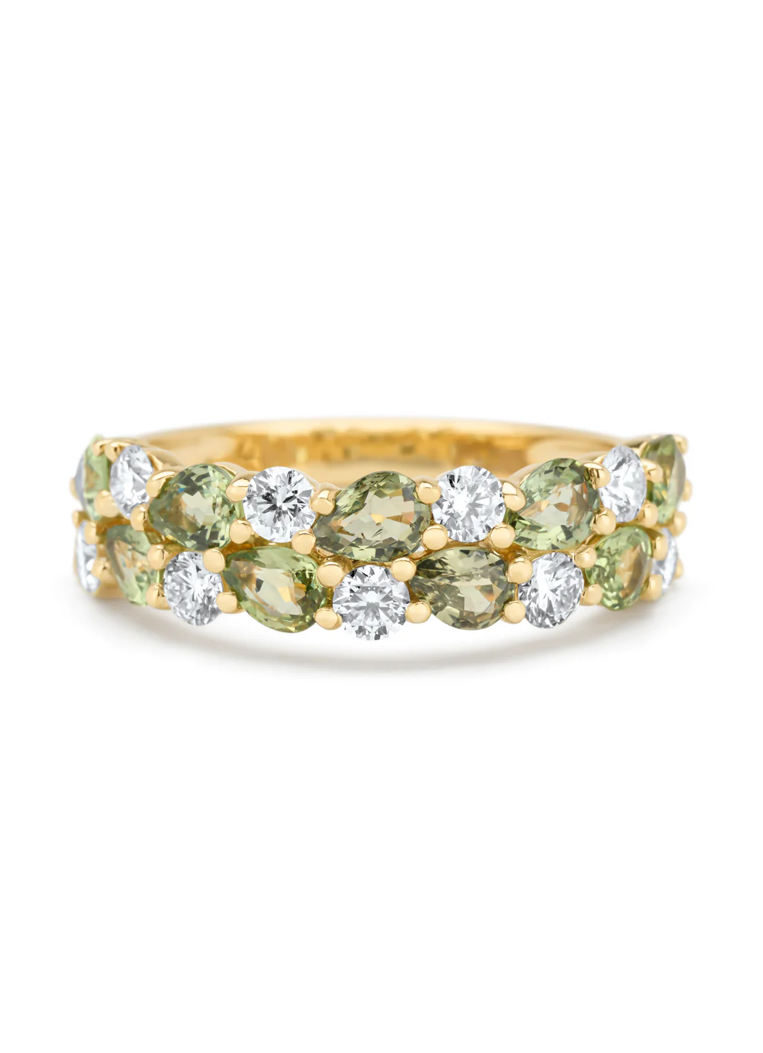 Geelgouden ring, 1.65 ct groene saffier, Eden - Image 5