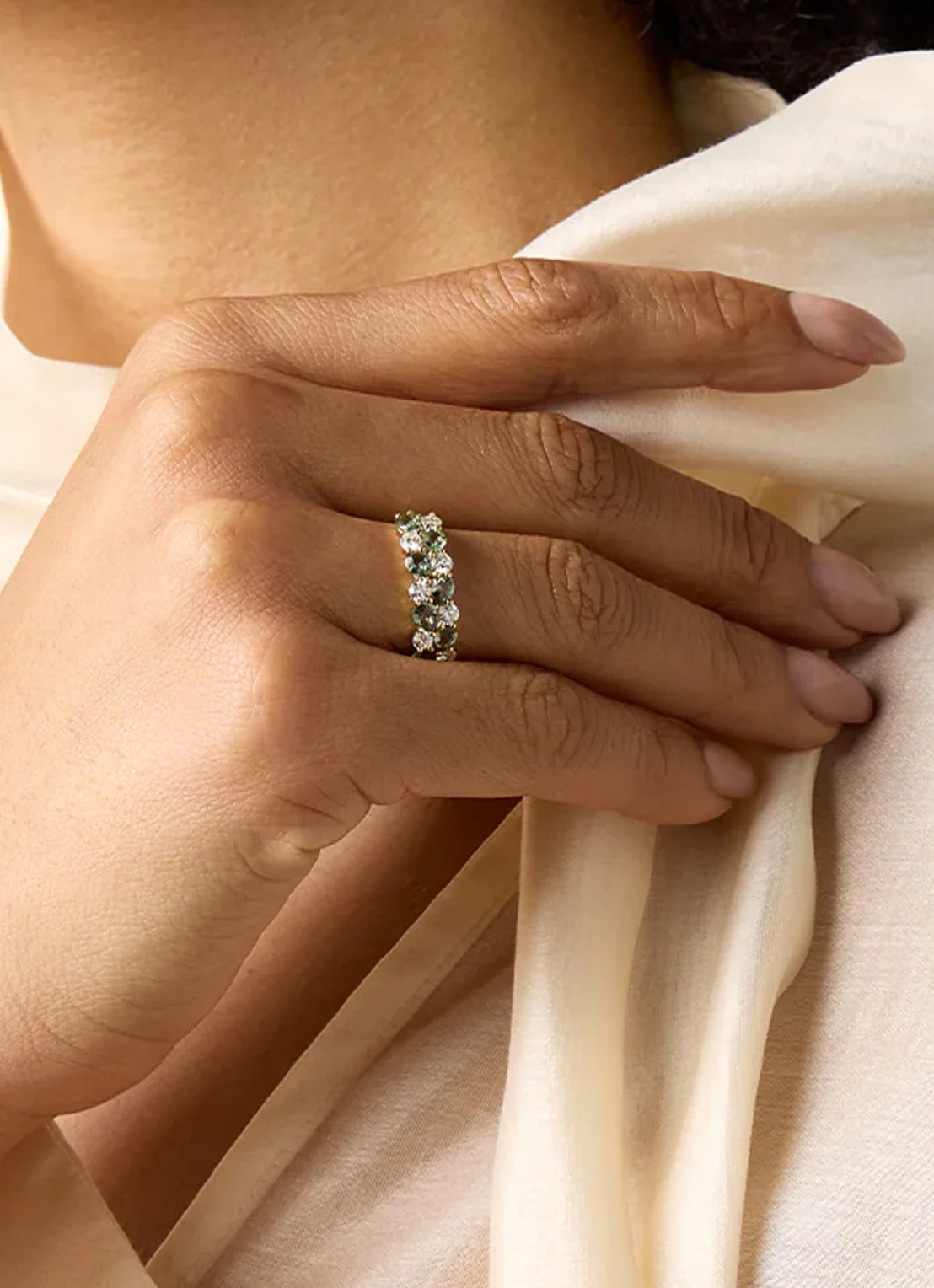 Geelgouden ring, 1.65 ct groene saffier, Eden - Image 6