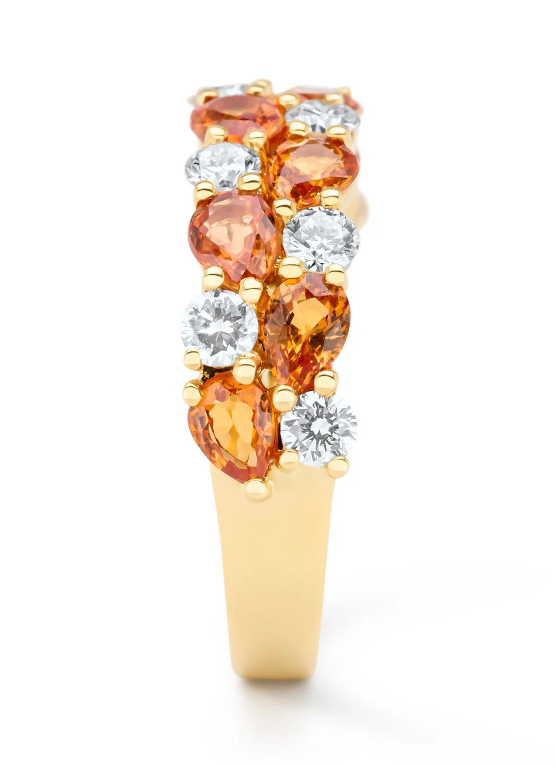 Geelgouden ring, 1.65 ct oranje saffier ( bew, Eden - Image 4