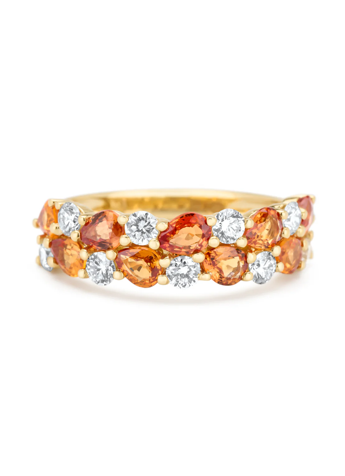 Geelgouden ring, 1.65 ct oranje saffier ( bew, Eden - Image 5