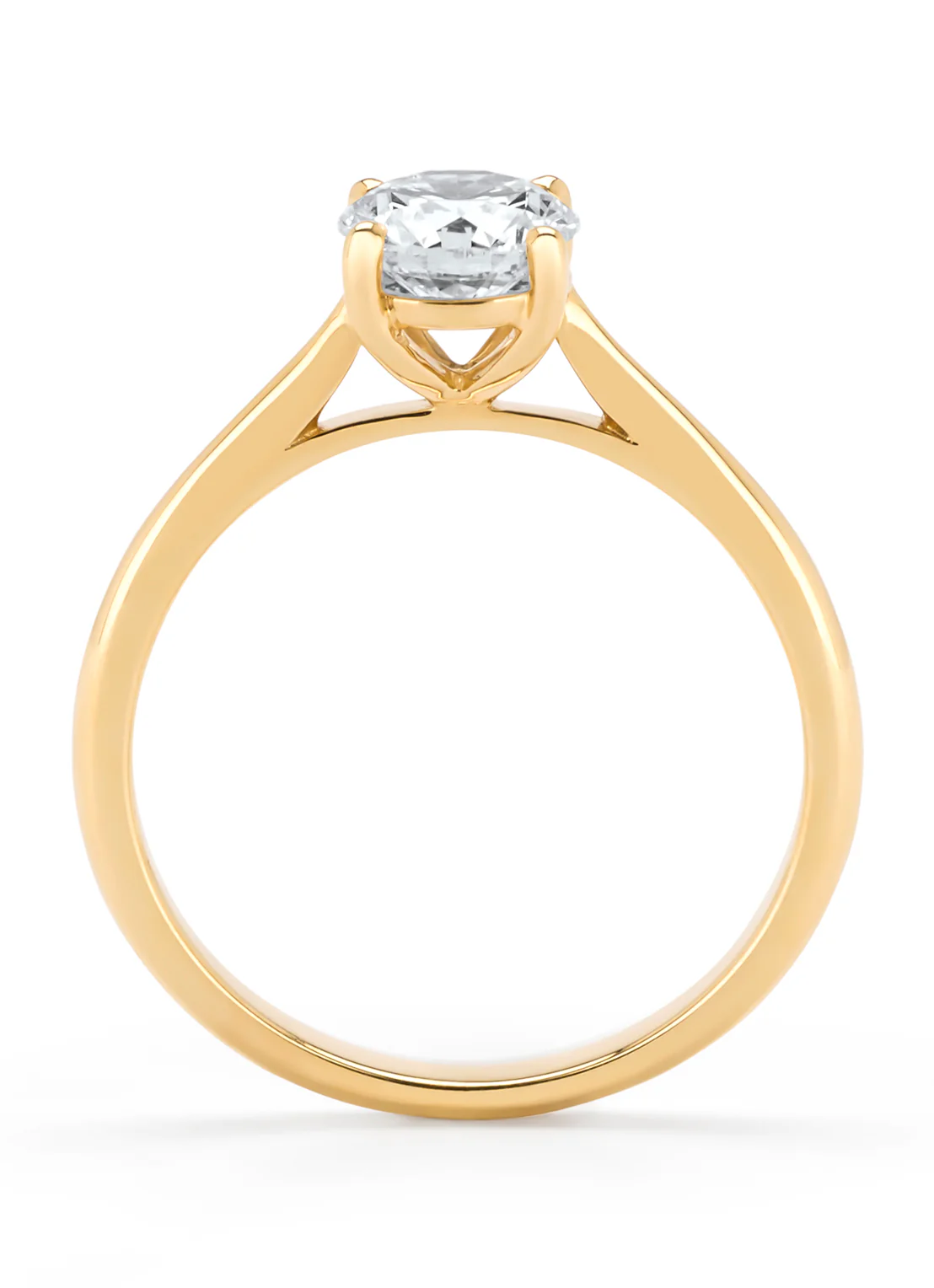 Geelgouden ring Solitair - Image 3