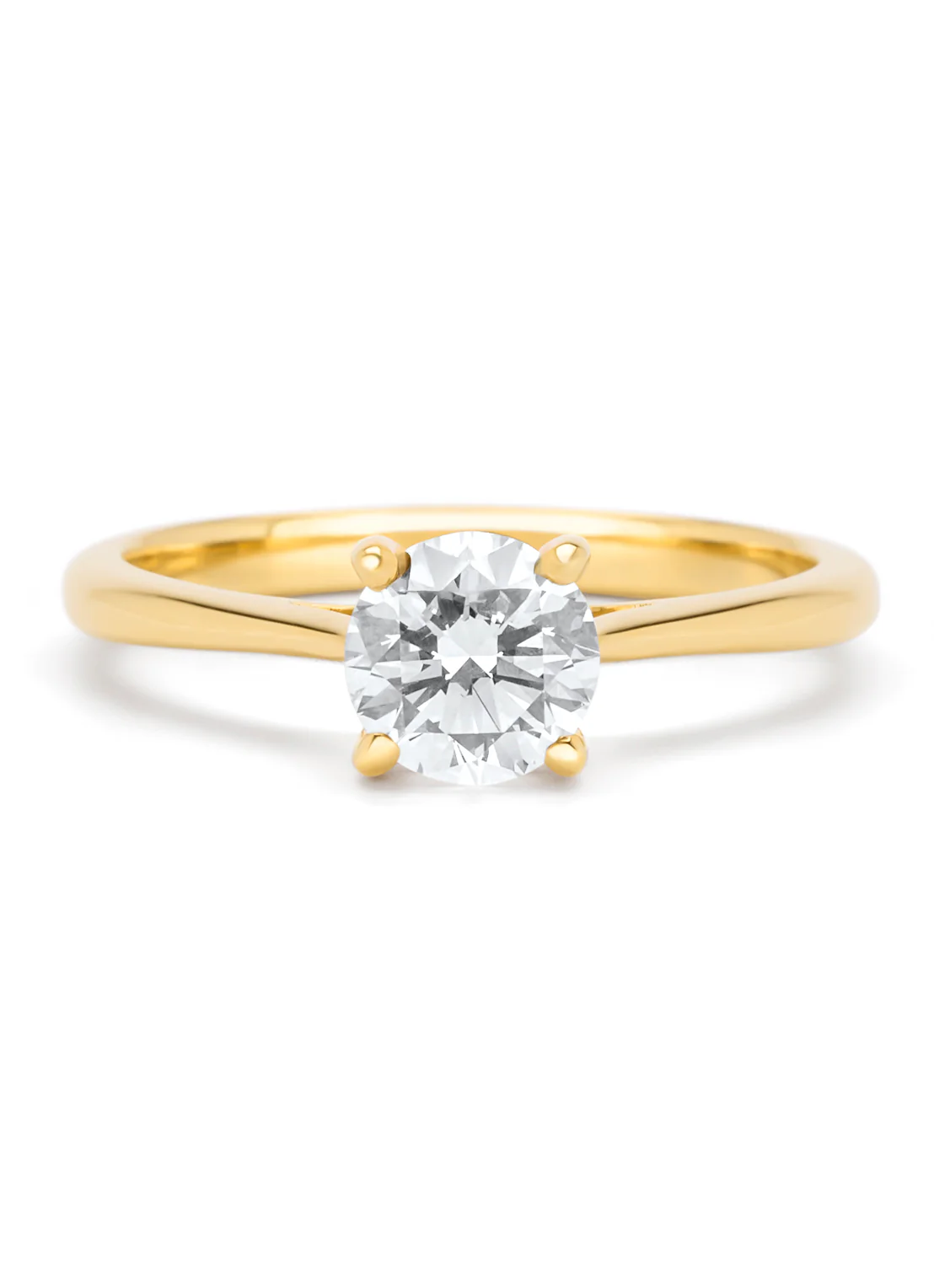 Geelgouden ring Solitair - Image 4