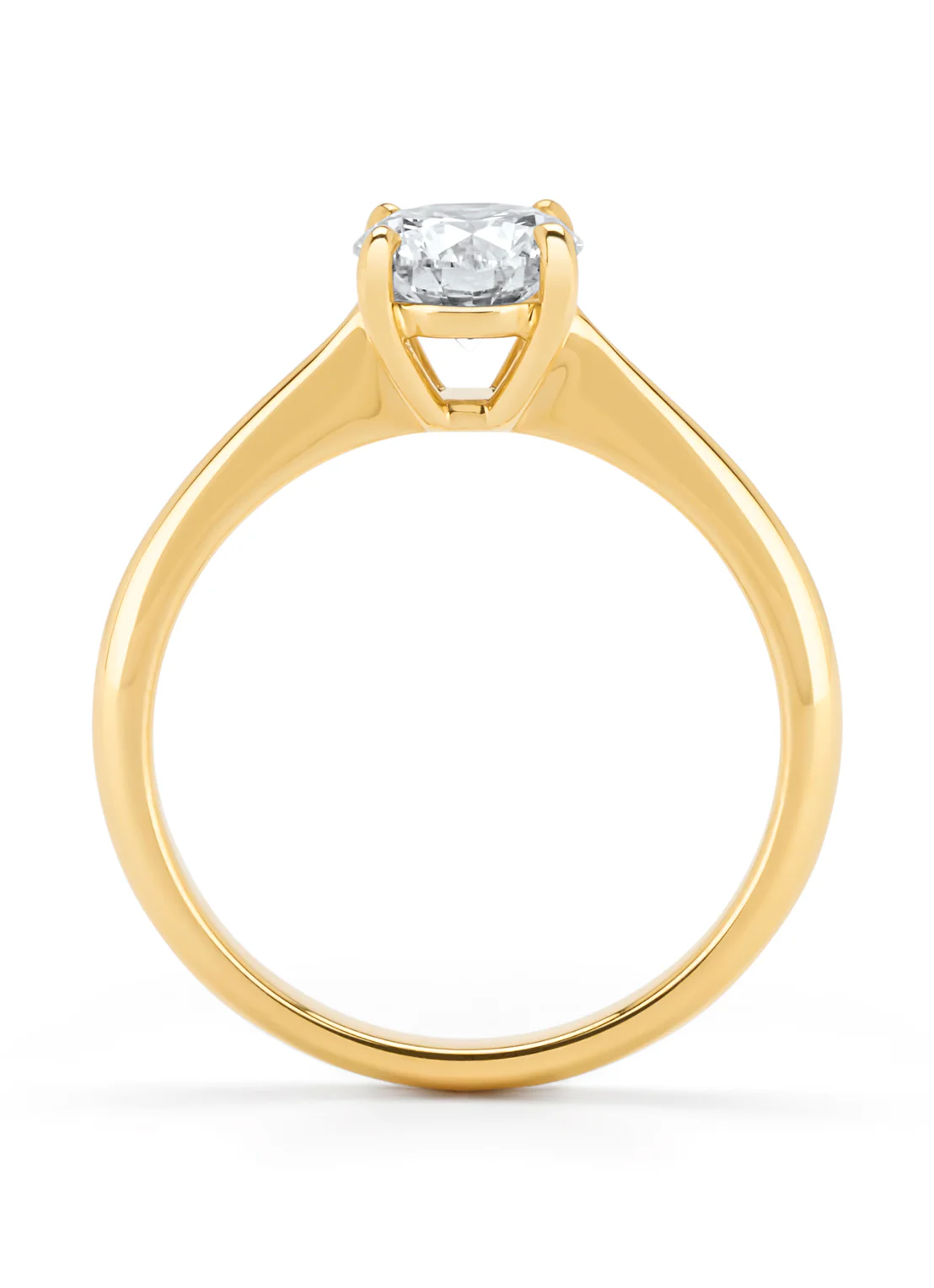 Geelgouden ring Solitair - Image 3
