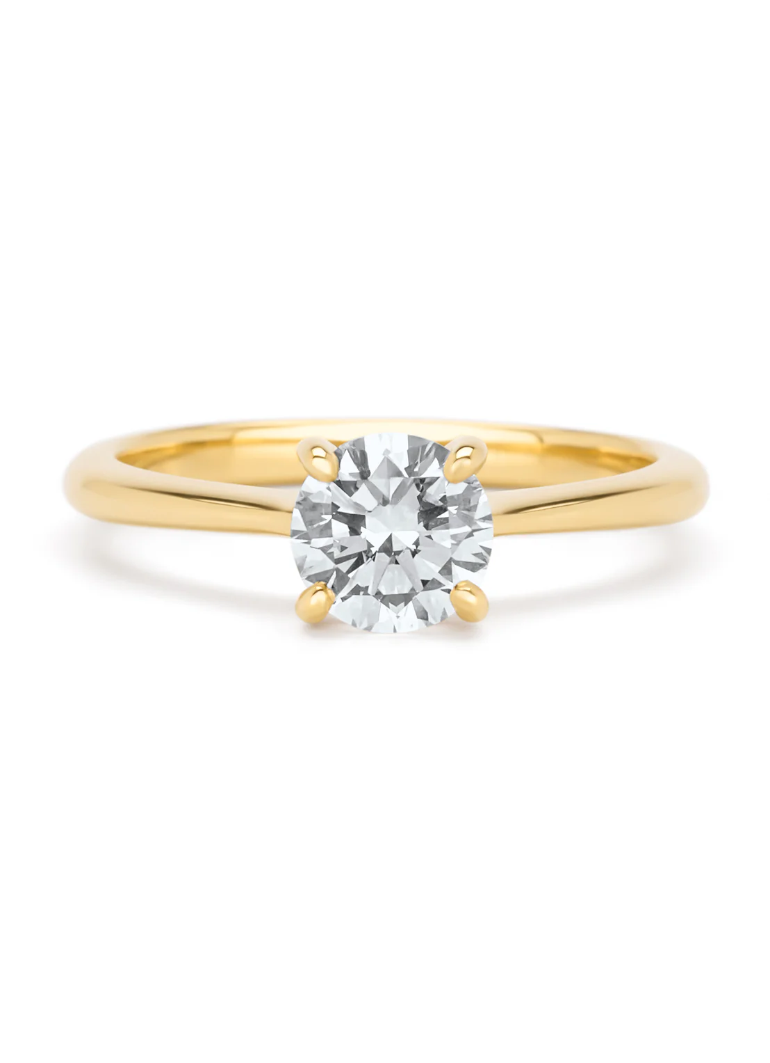 Geelgouden ring Solitair - Image 4