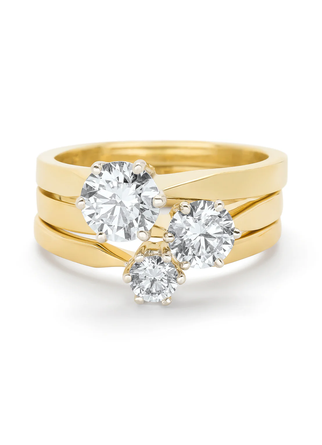 Geelgouden solitairring, 0.22 ct diamant, Groeibriljant - Image 8