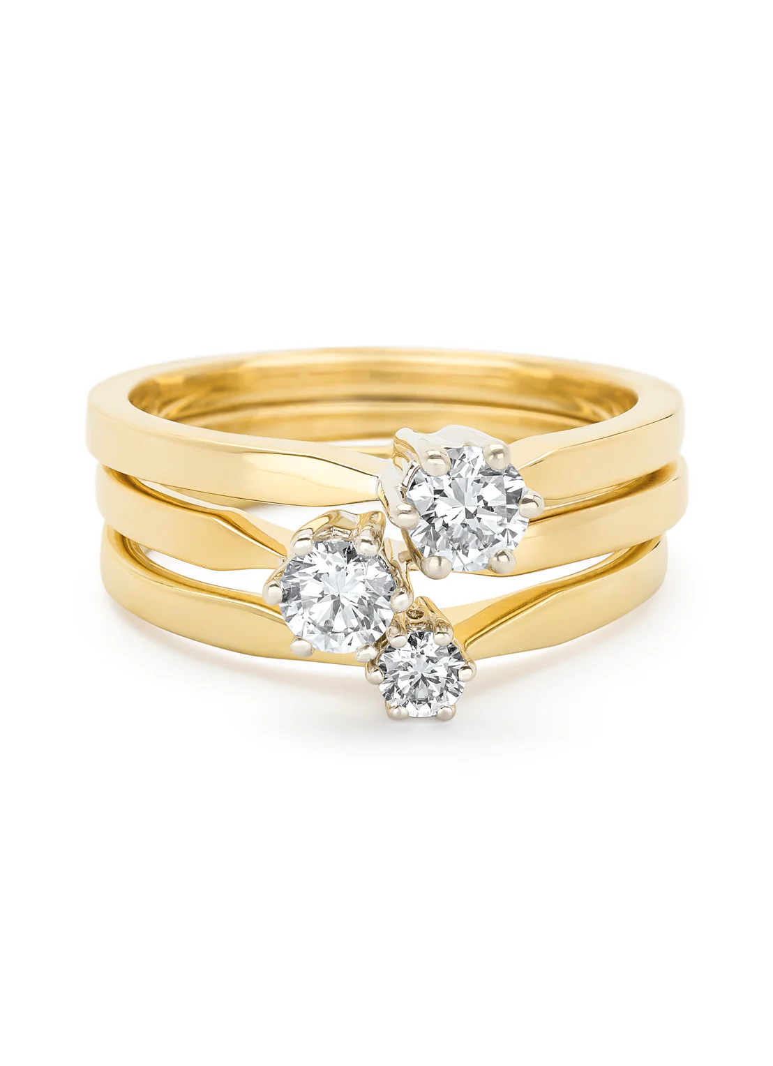 Geelgouden solitairring, 0.23 ct diamant, Groeibriljant - Image 5