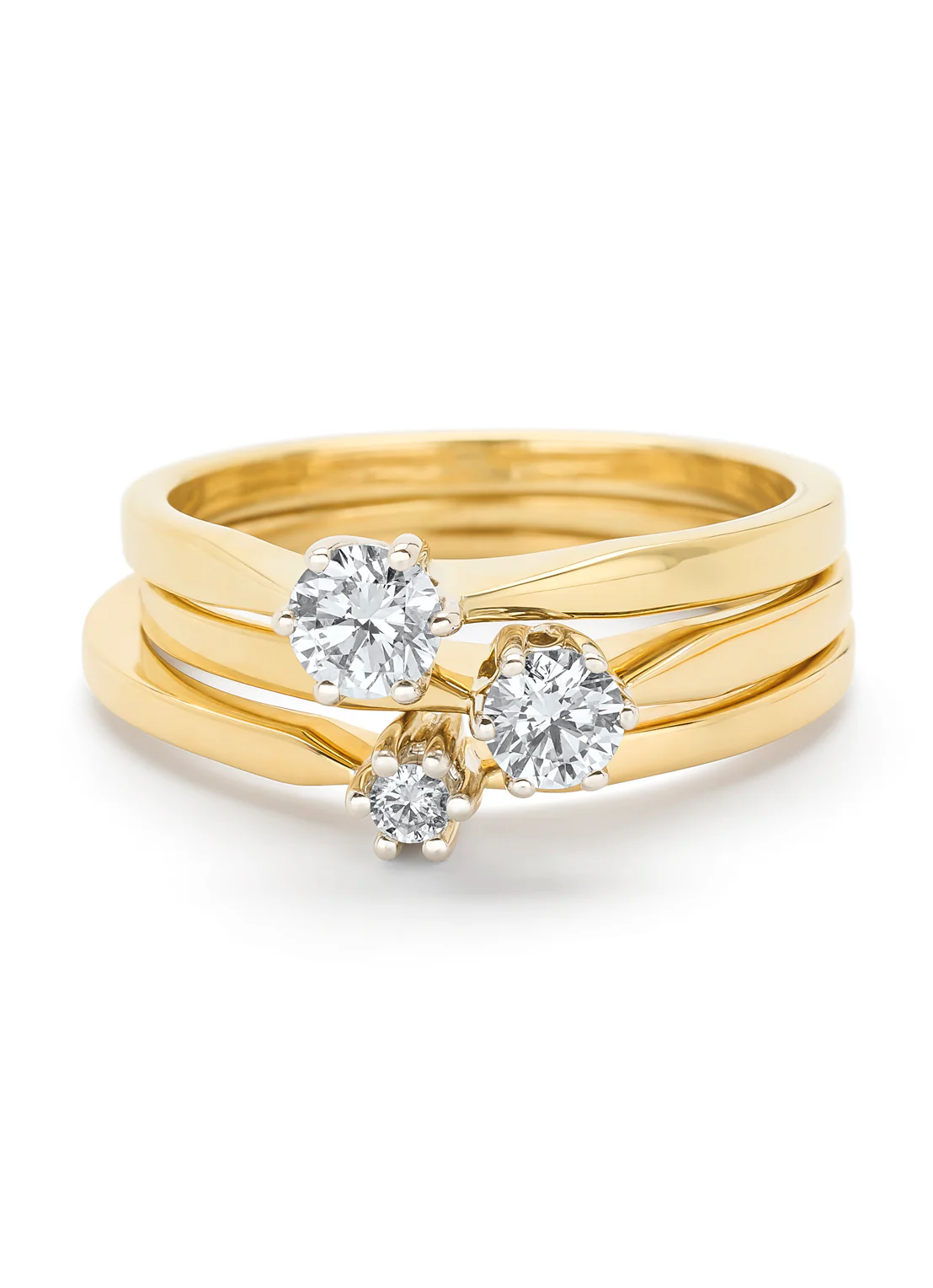 Geelgouden solitairring, 0.28 ct diamant, Groeibriljant - Image 5