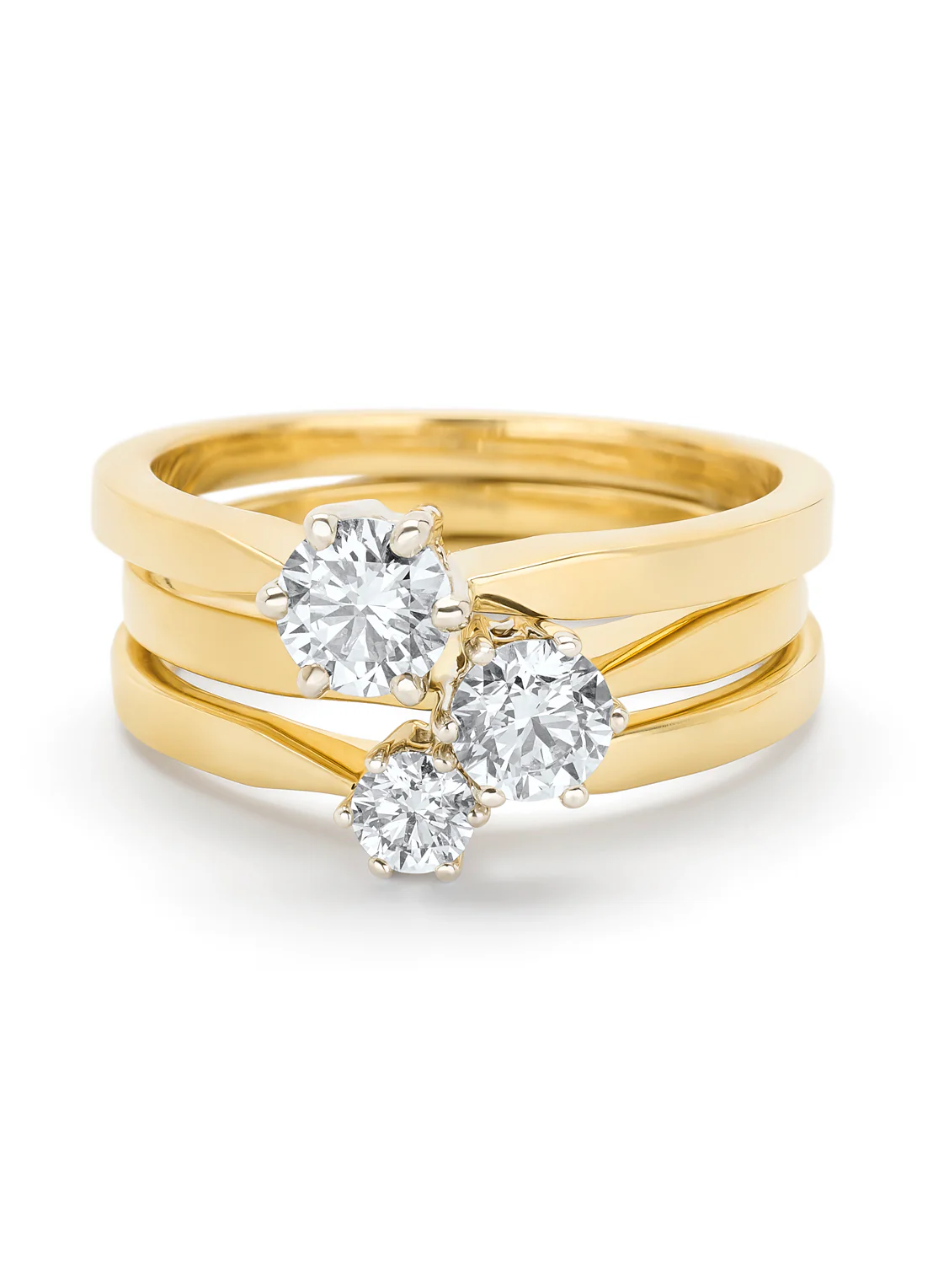 Geelgouden solitairring, 0.33 ct diamant, Groeibriljant - Image 5