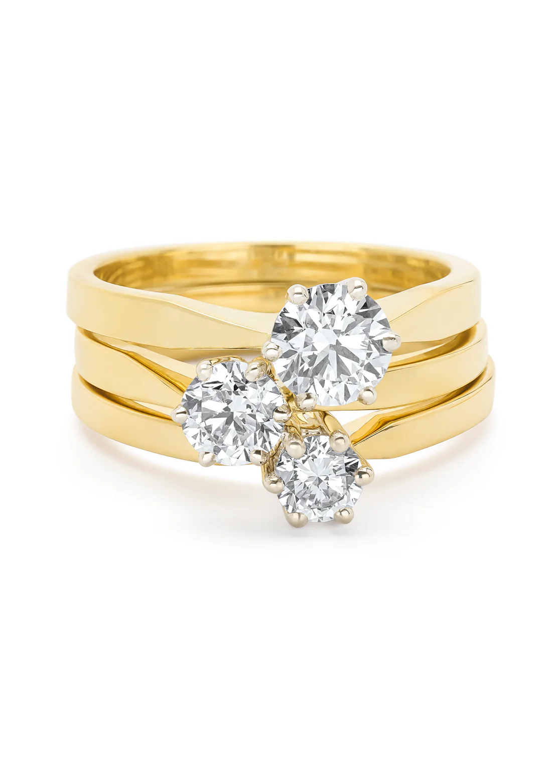 Geelgouden solitairring, 0.50 ct diamant, Groeibriljant - Image 5