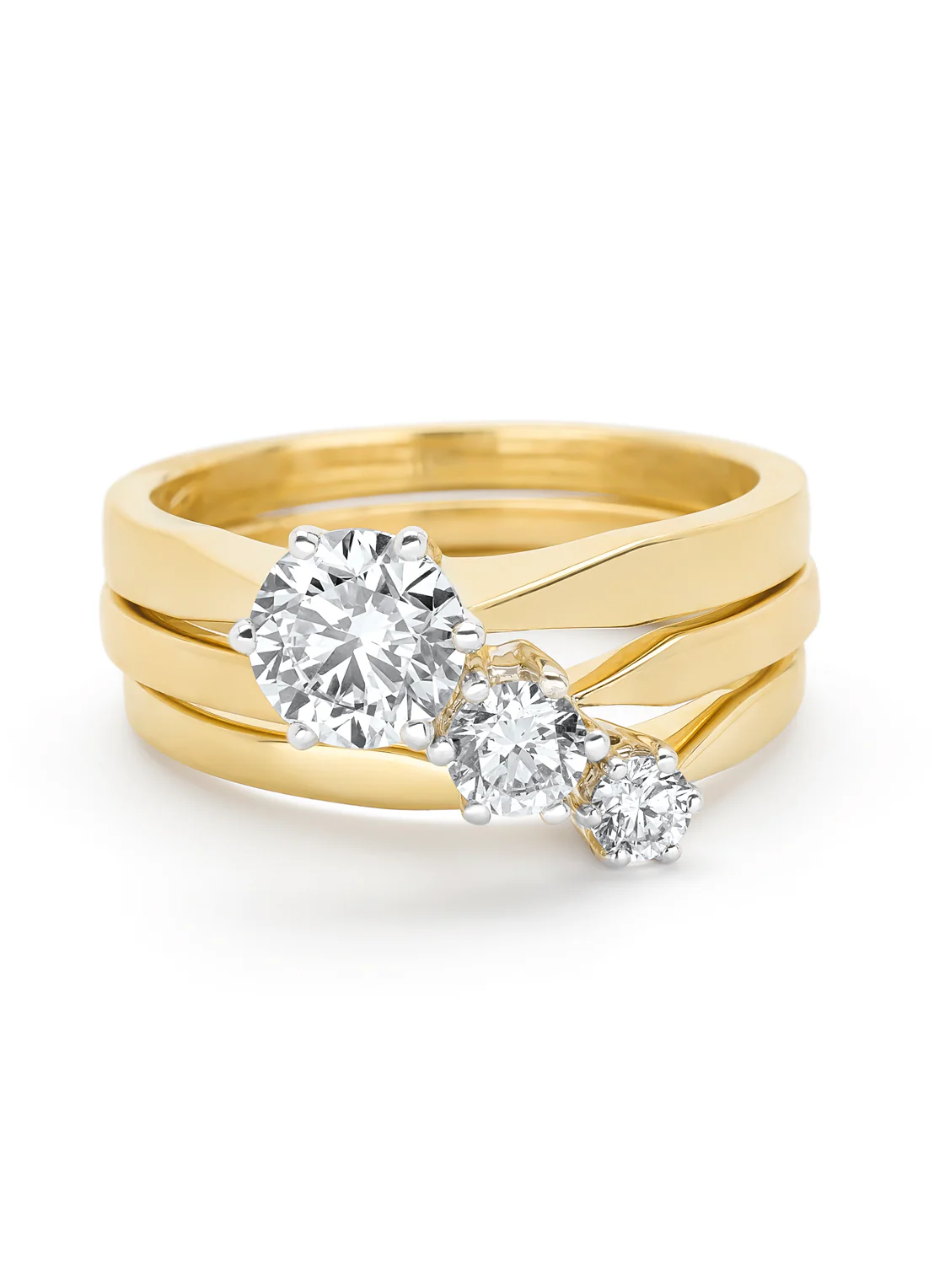 Geelgouden solitairring, 0.89 ct diamant, Groeibriljant - Image 5