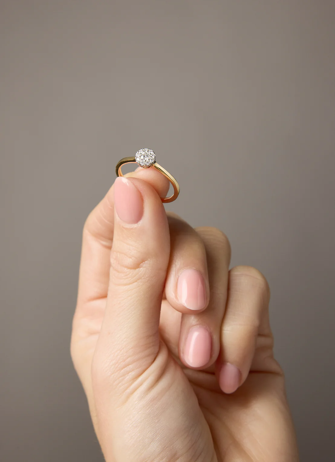 Gouden ring, 0.20 ct diamant, Hearts & Arrows - Image 3