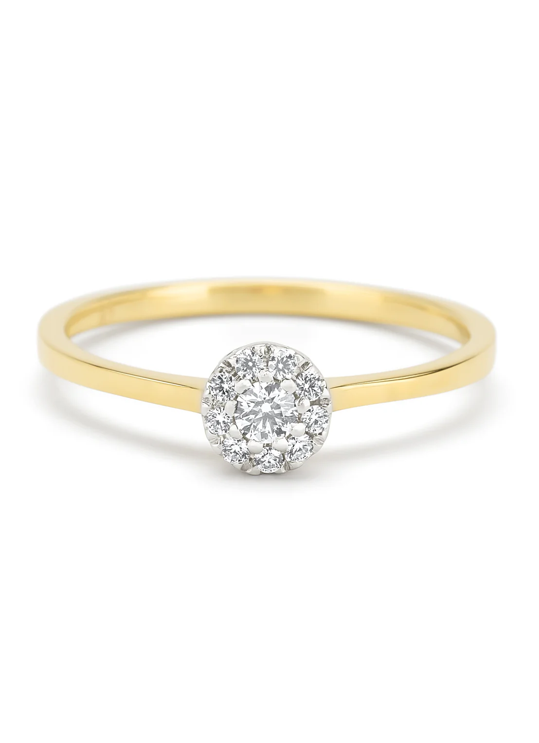 Gouden ring, 0.20 ct diamant, Hearts & Arrows - Image 4