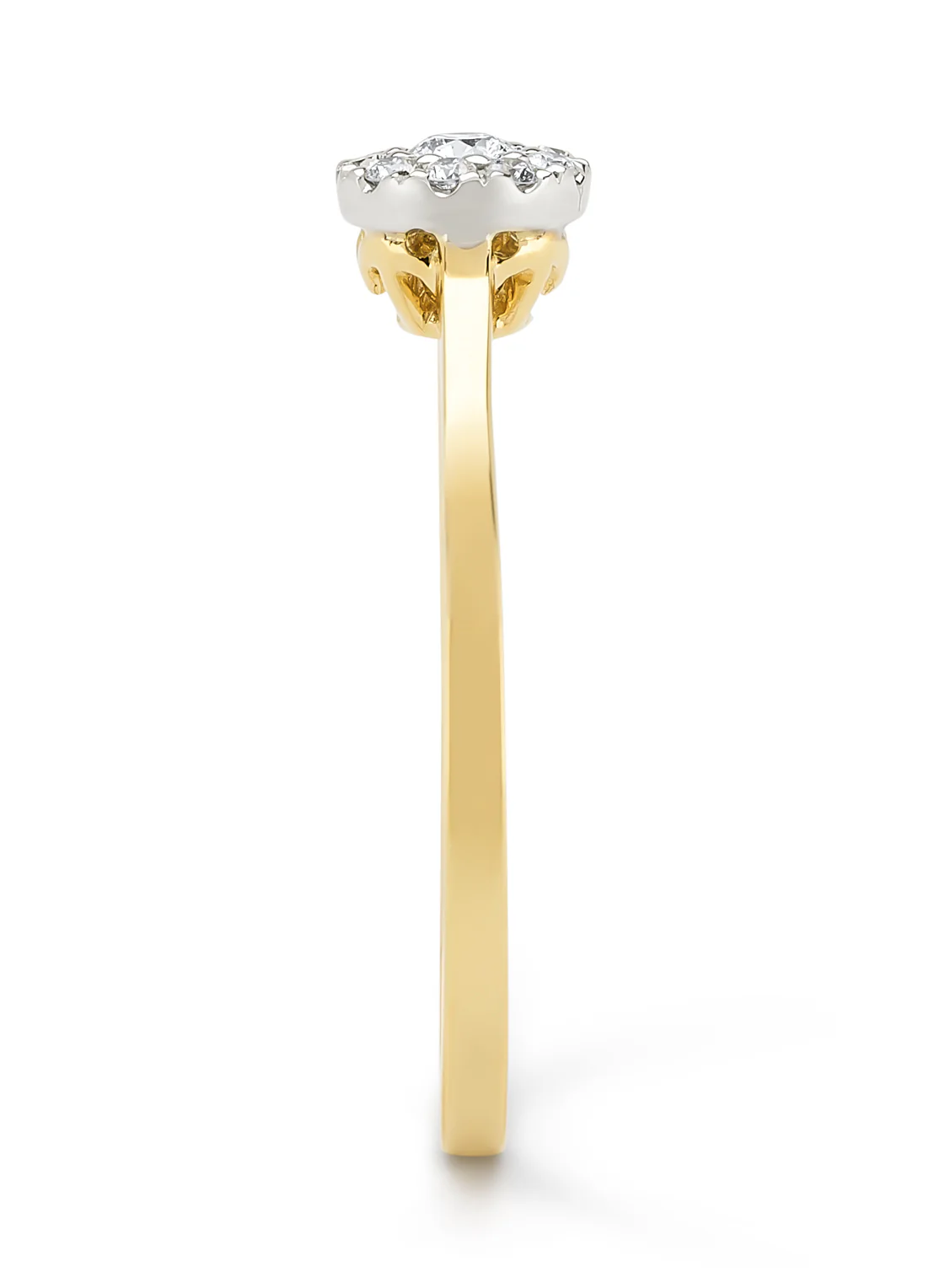 Gouden ring, 0.20 ct diamant, Hearts & Arrows - Image 5