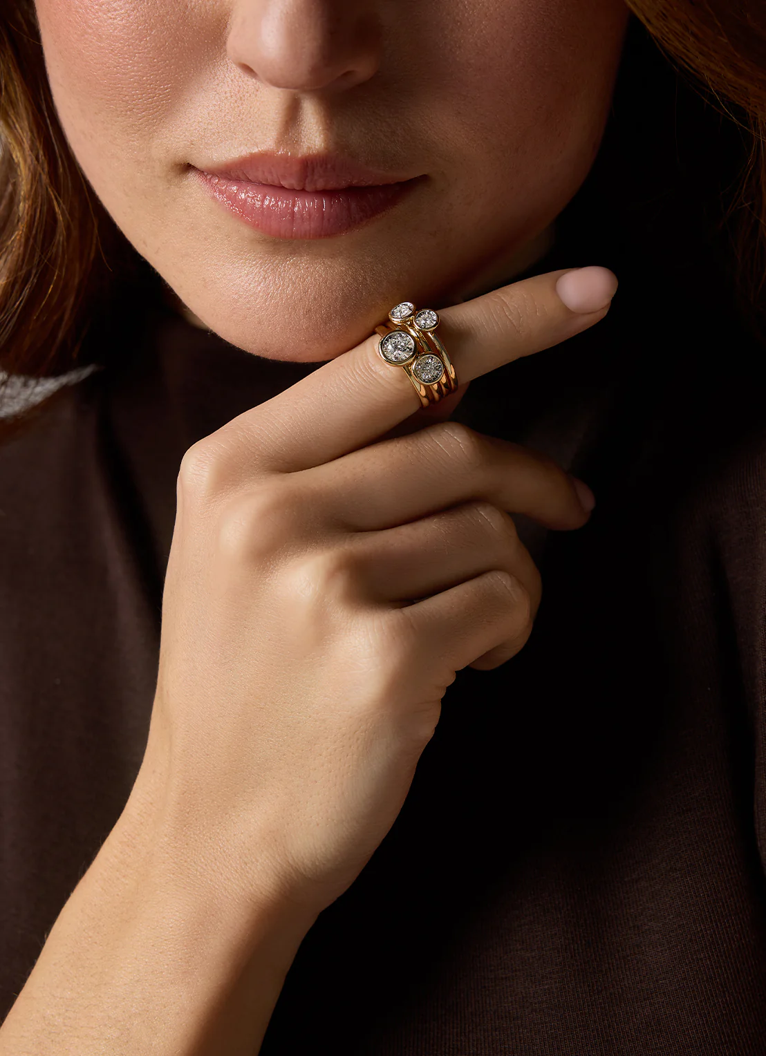 Gouden ring, 0.31 ct diamant, Cosmic - Image 3