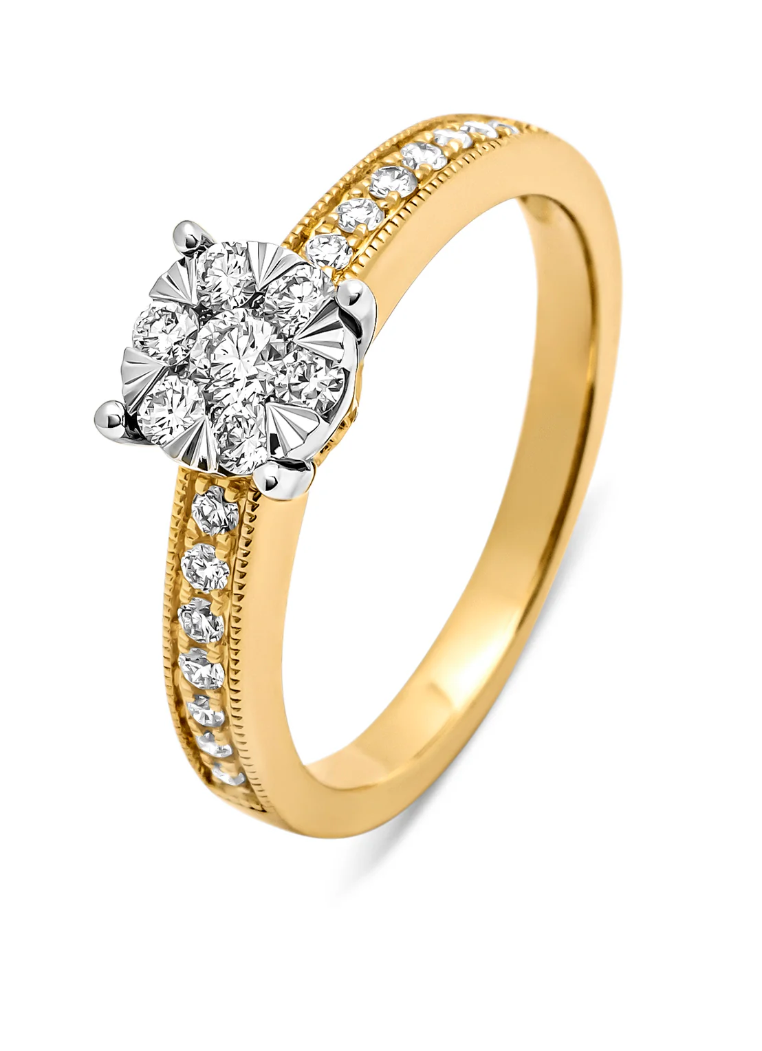 Gouden ring 18kt, 0.40 ct diamant, Enchanted