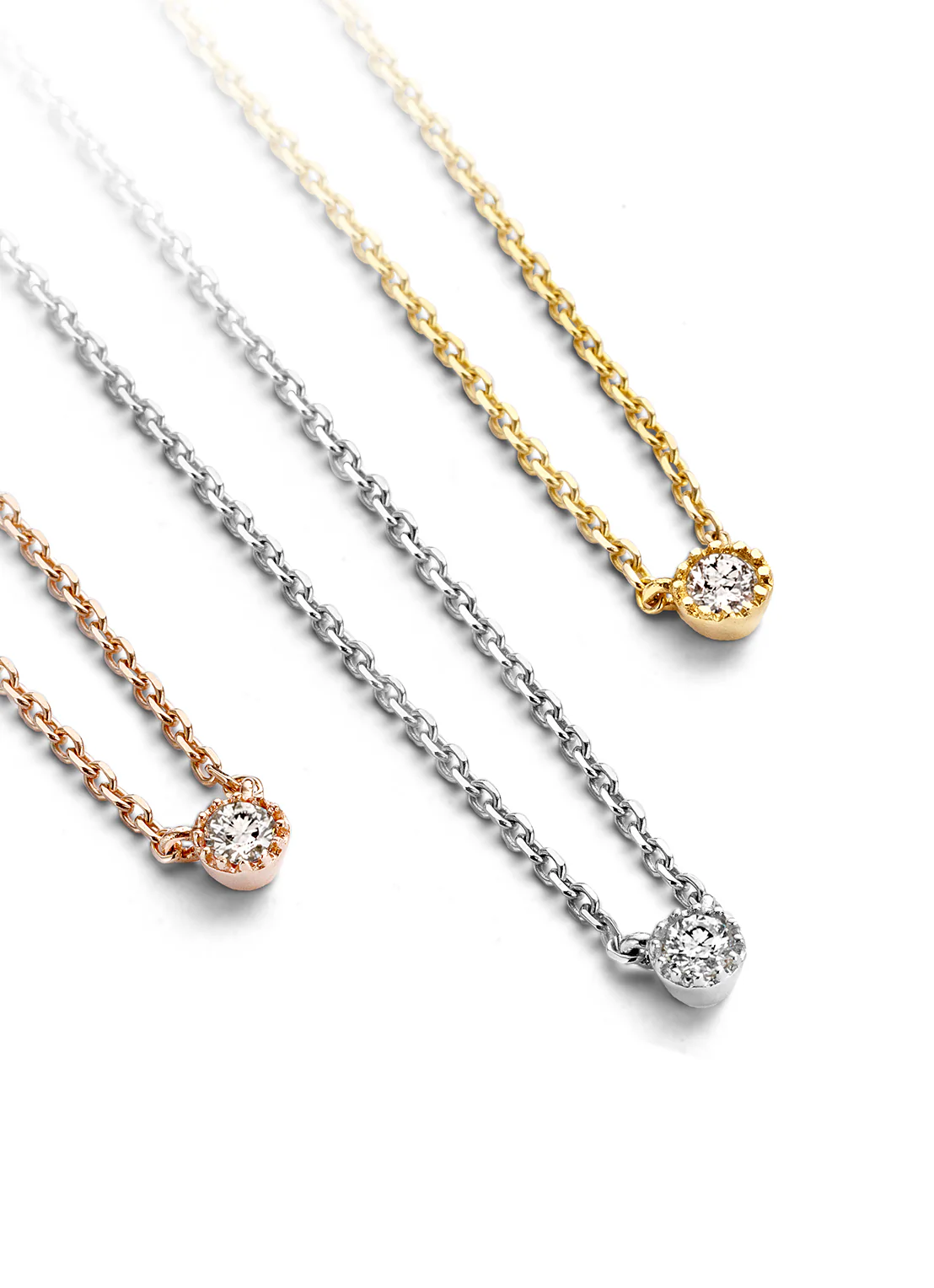 Geelgouden collier, 0.05 ct diamant, Joy - Image 4