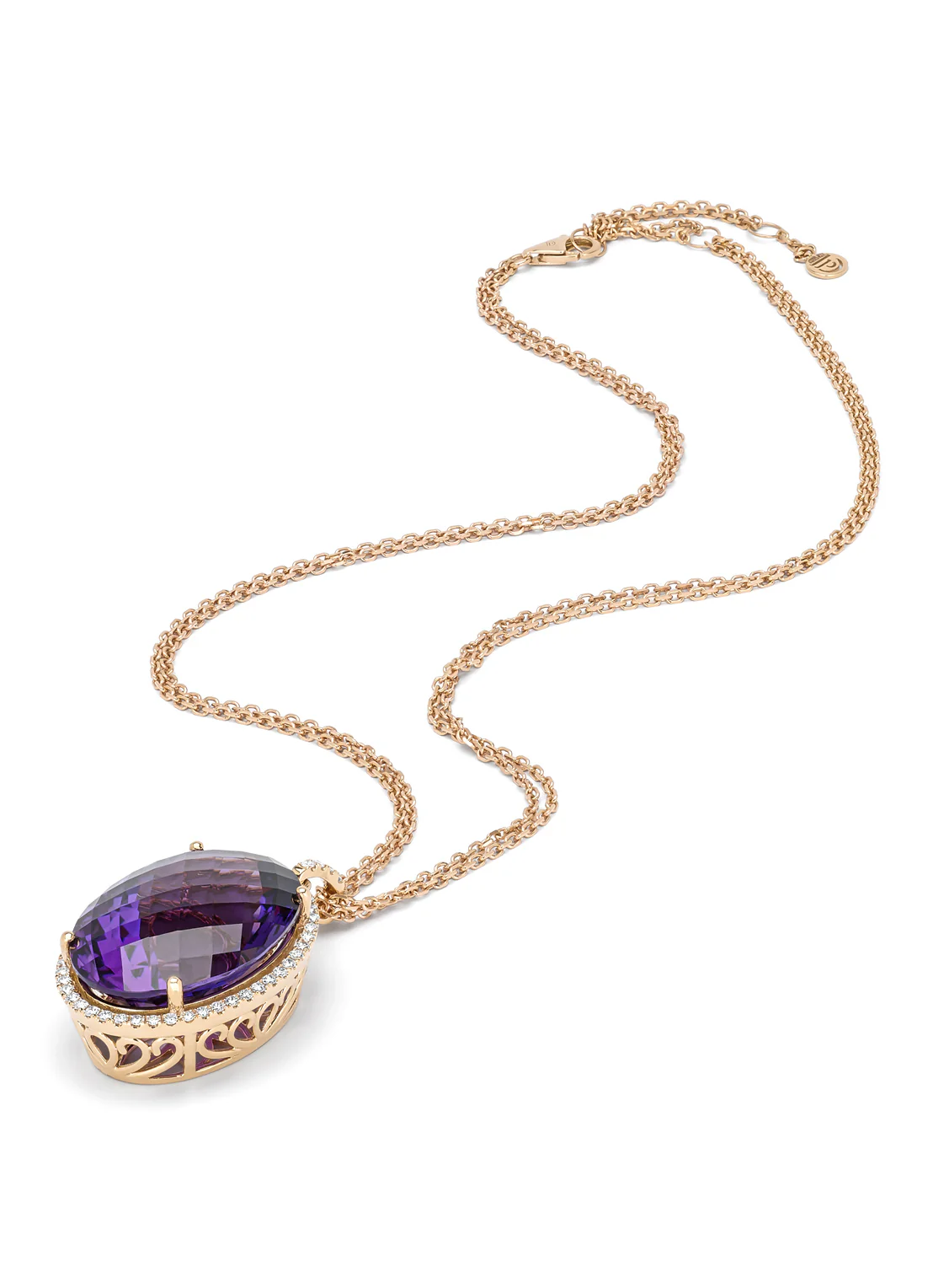 Roségouden collier, 39,25 ct amethist, Gallery - Image 3