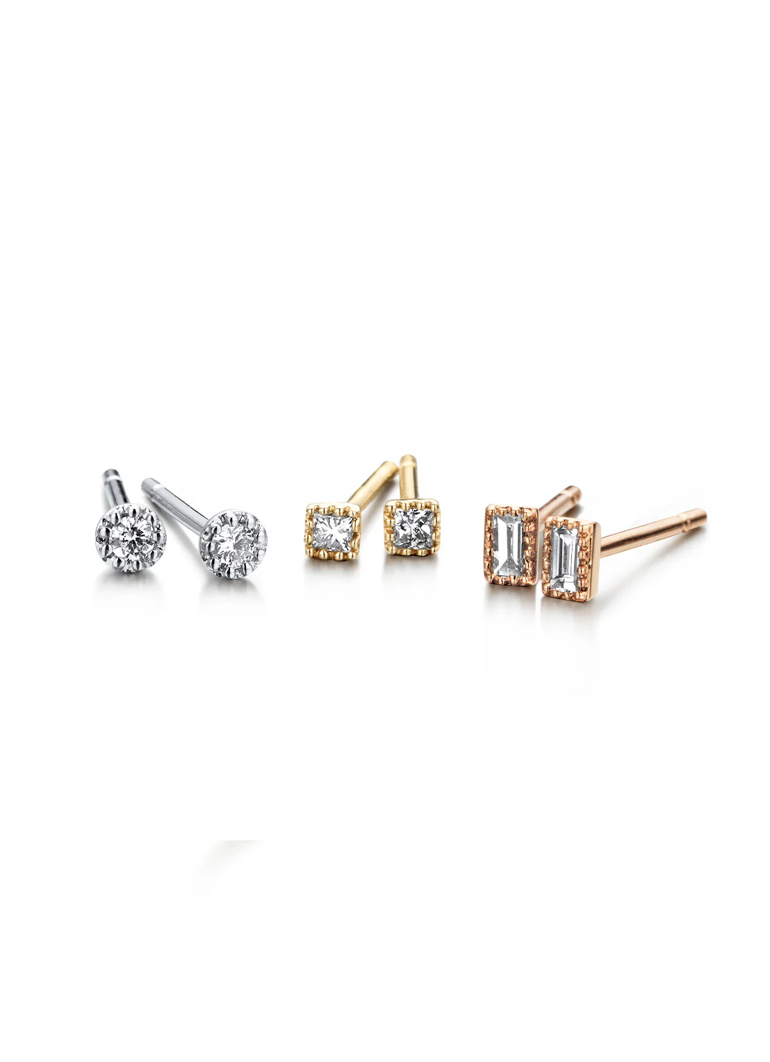 Roségouden oorsieraden, 0.06 ct diamant, Joy - Image 5