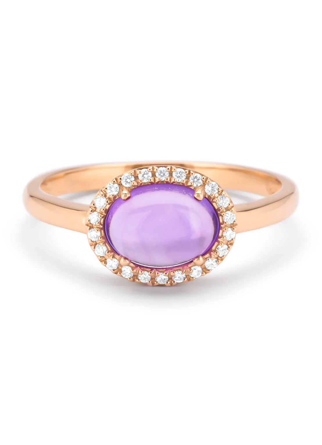 Roségouden ring, 1.20 ct paarse amethist, Little Drops - Image 3