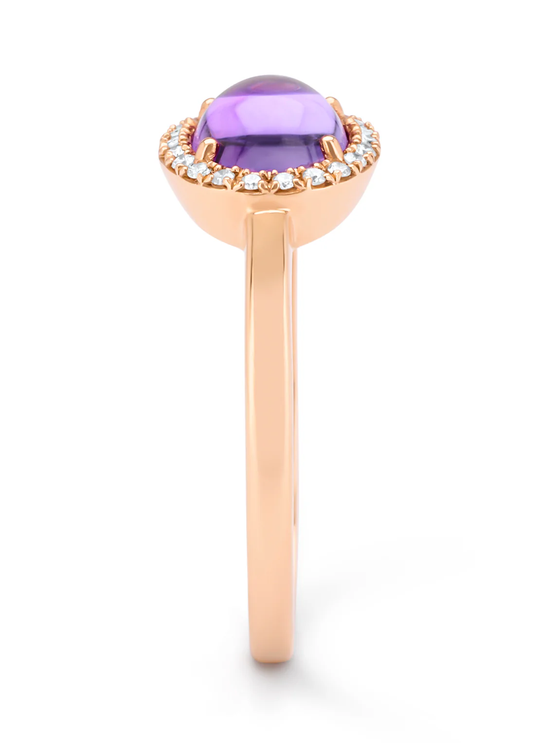Roségouden ring, 1.20 ct paarse amethist, Little Drops - Image 4